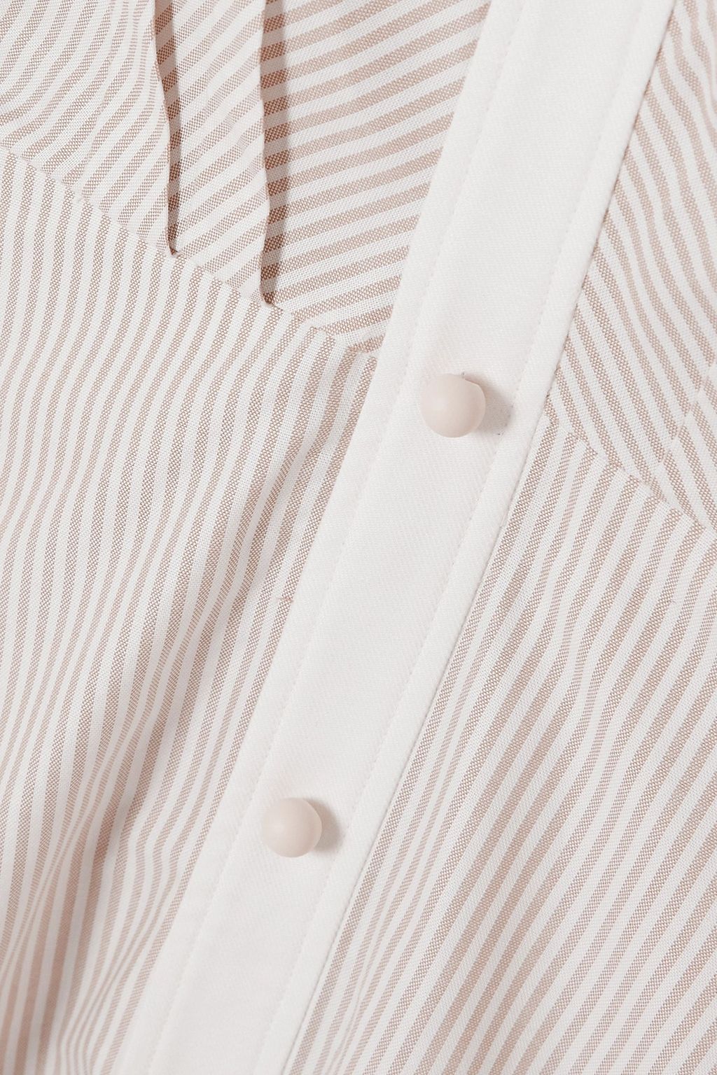 ANNA MASON Candice striped cotton Oxford midi shirt dress