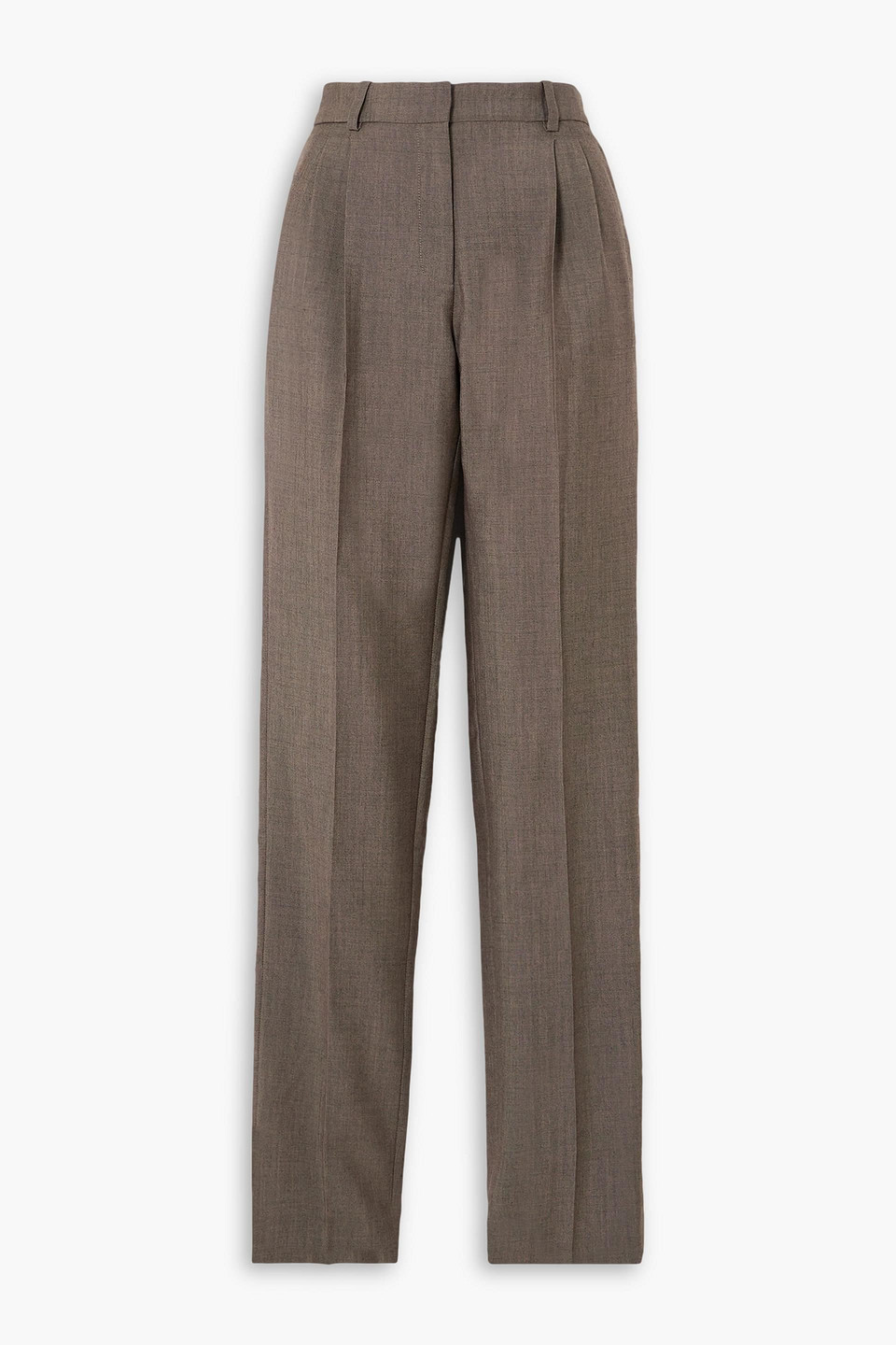 Joseph Turnchapel Wool-blend Straight-leg Pants In Taupe
