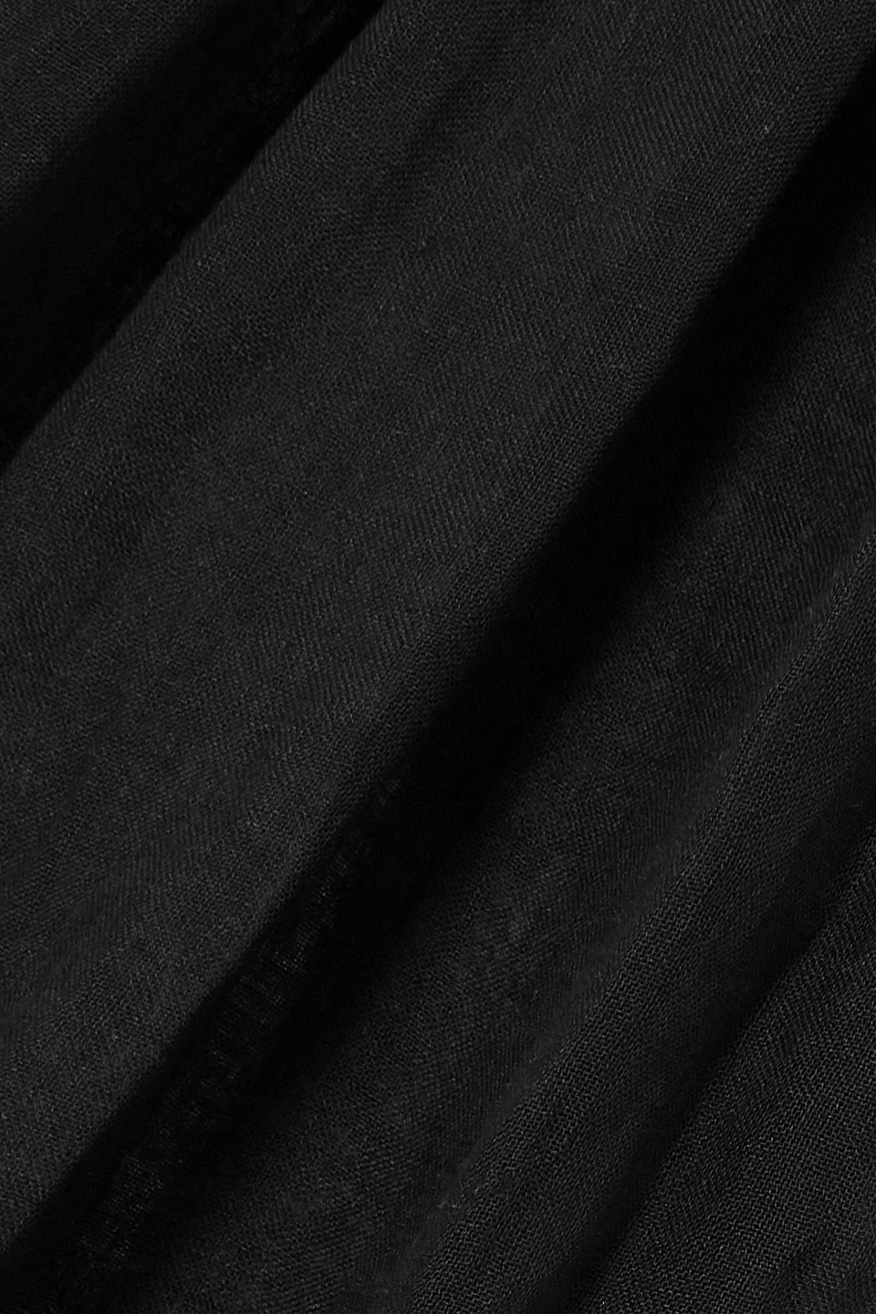 LE KASHA QULAYI PINTUCKED LINEN MIDI DRESS 