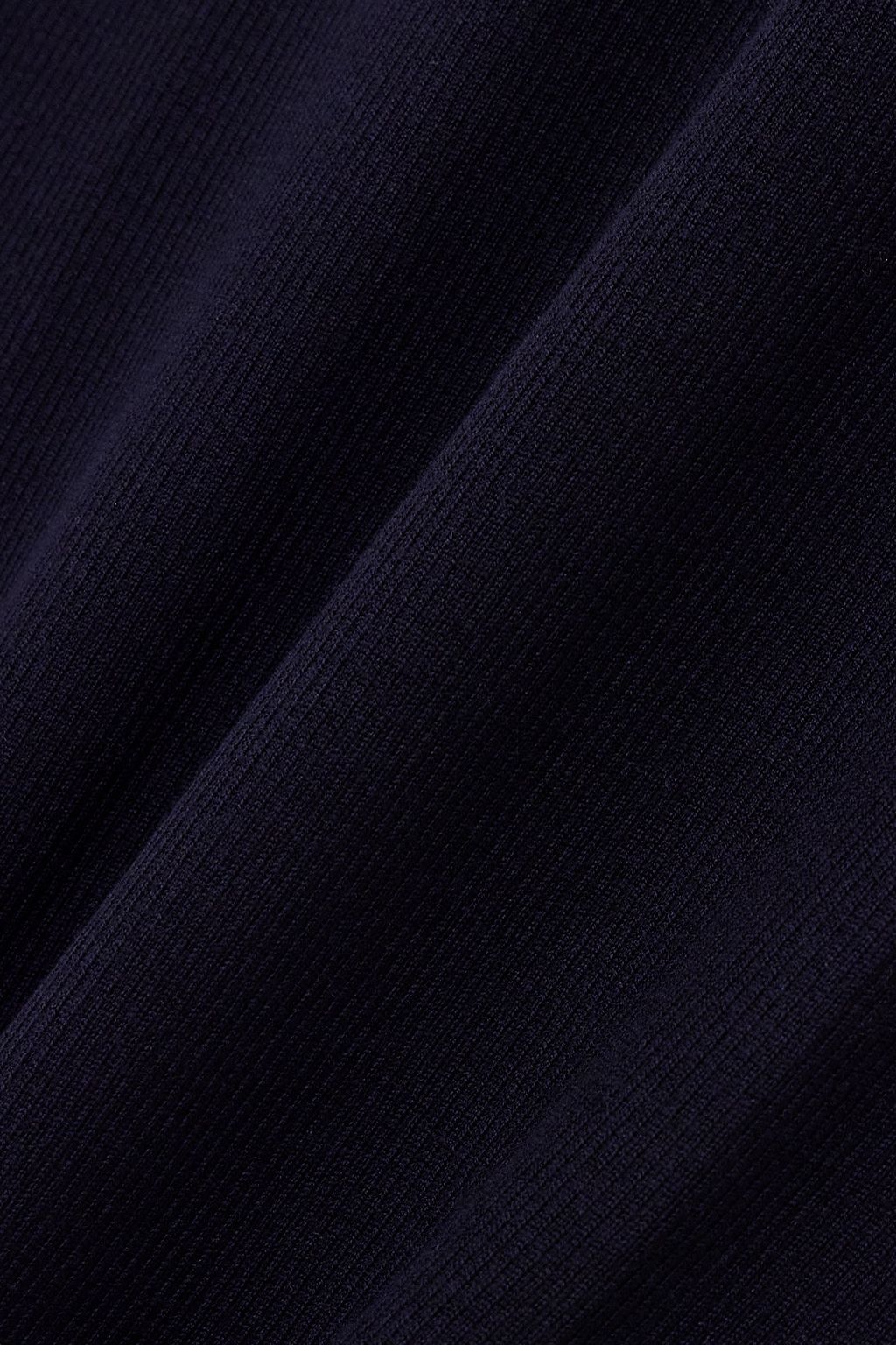 ALLUDE فستان متوسط الطول مصنوع من الصوف بتصميم مضلّع
