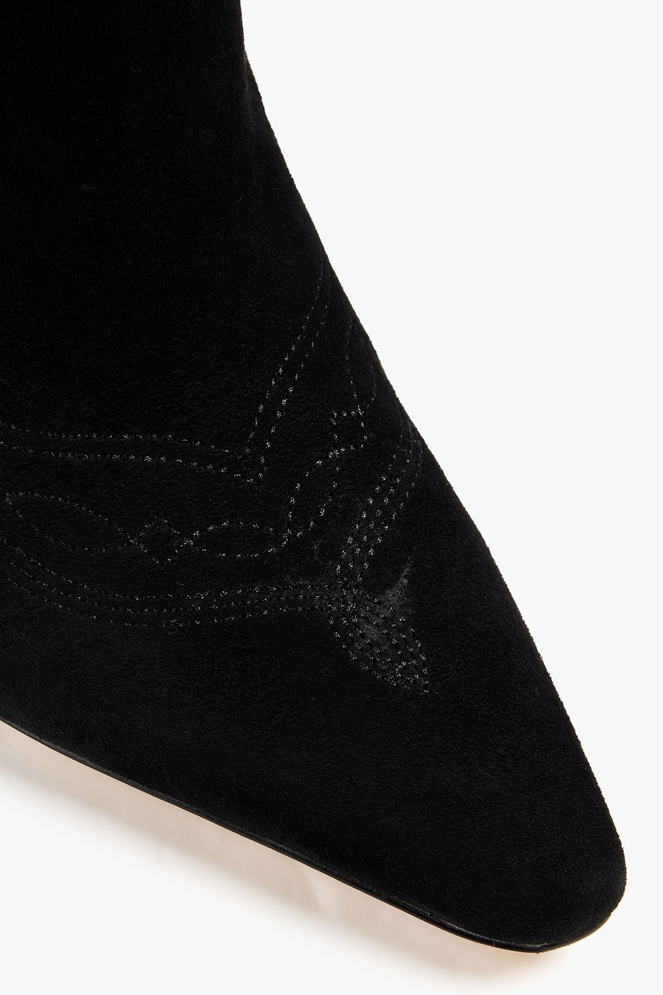 SAM EDELMAN MOE EMBROIDERED SUEDE ANKLE BOOTS