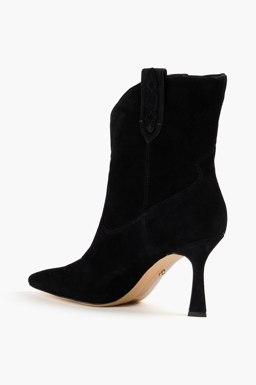 SAM EDELMAN حذاء بوت إلى الكاحل "ماو" من الشامواه مطرّز