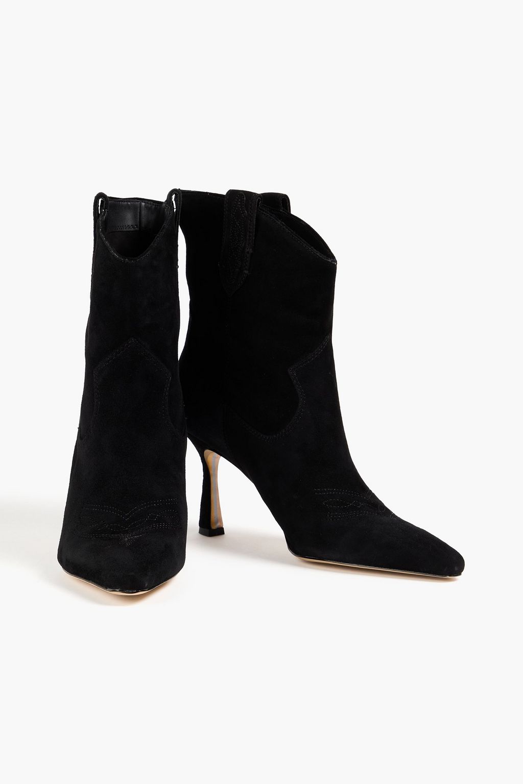 SAM EDELMAN حذاء بوت إلى الكاحل "ماو" من الشامواه مطرّز