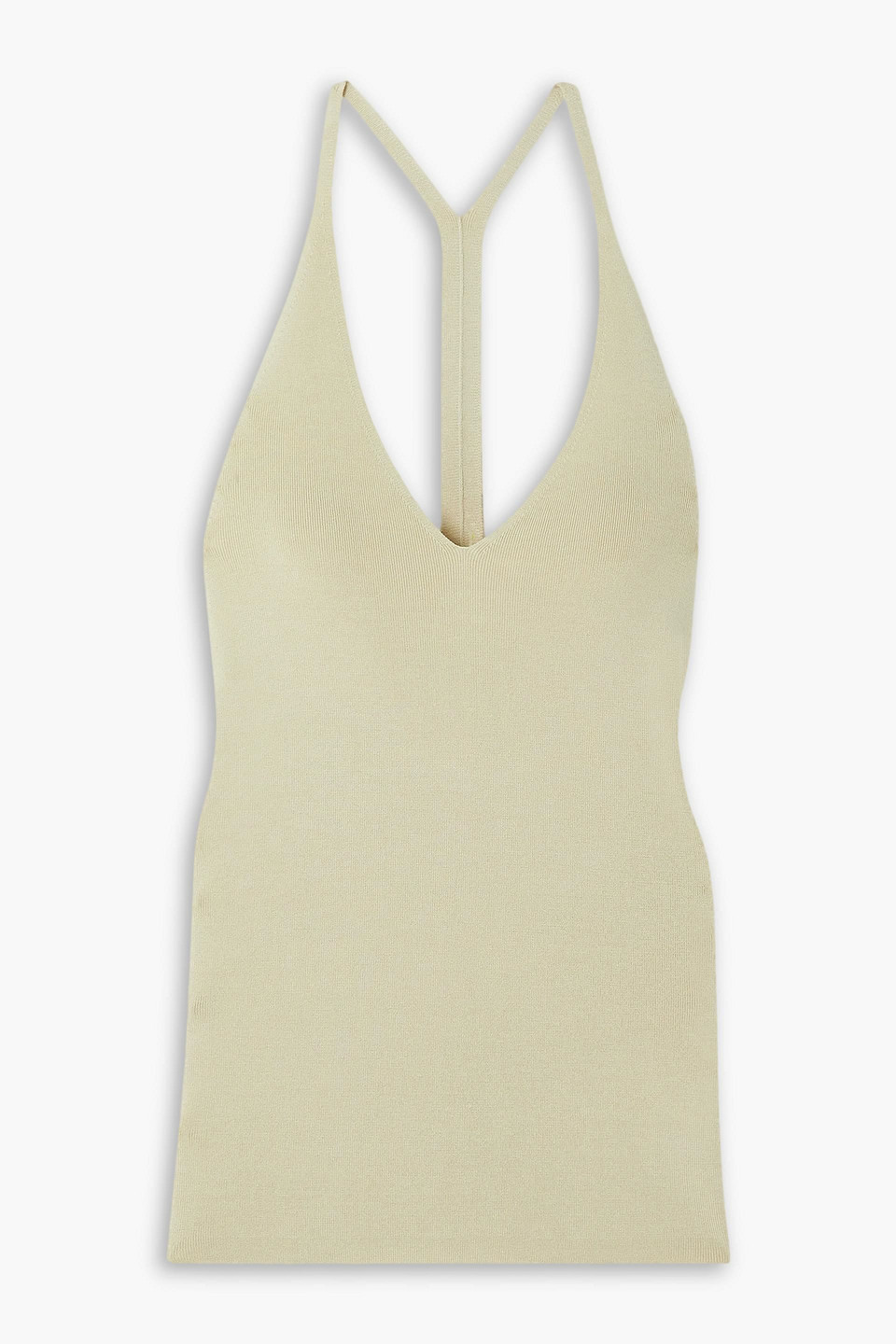Totême Ribbed-knit Top In Sand