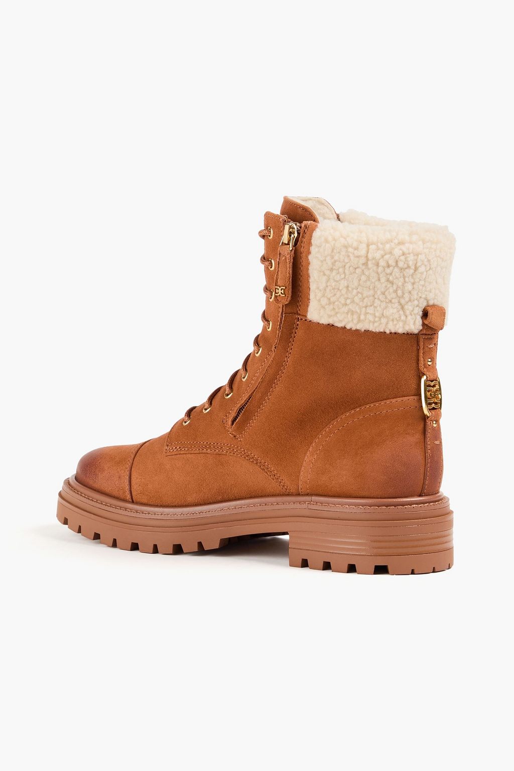 SAM EDELMAN حذاء بوت إلى الكاحل "أليا" من الشامواه مع أربطة