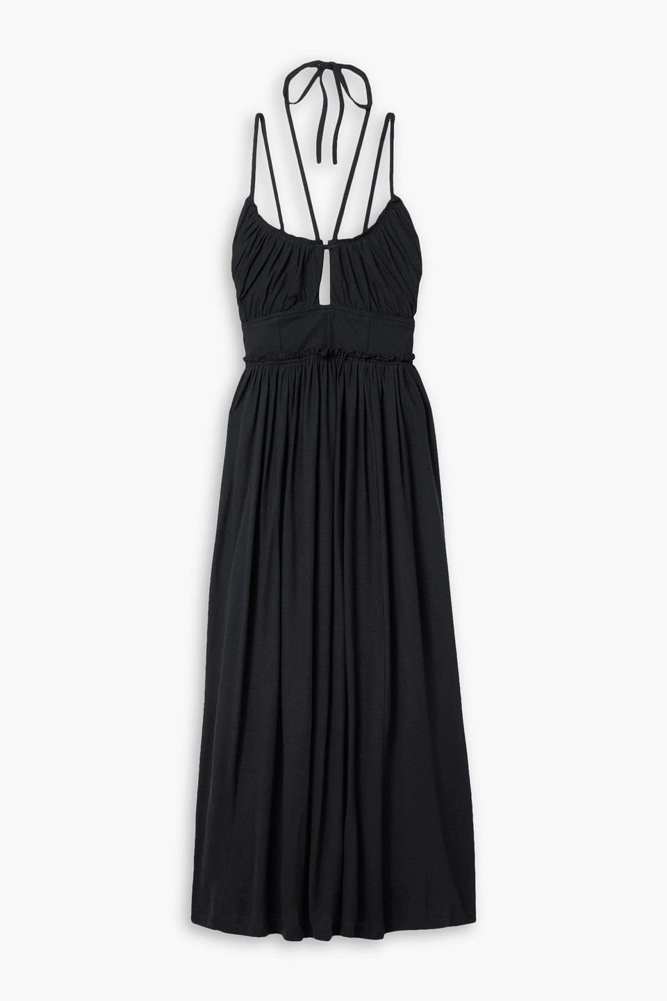 Ulla Johnson Emmaline Halter Neck Cutout Midi Dress In Black