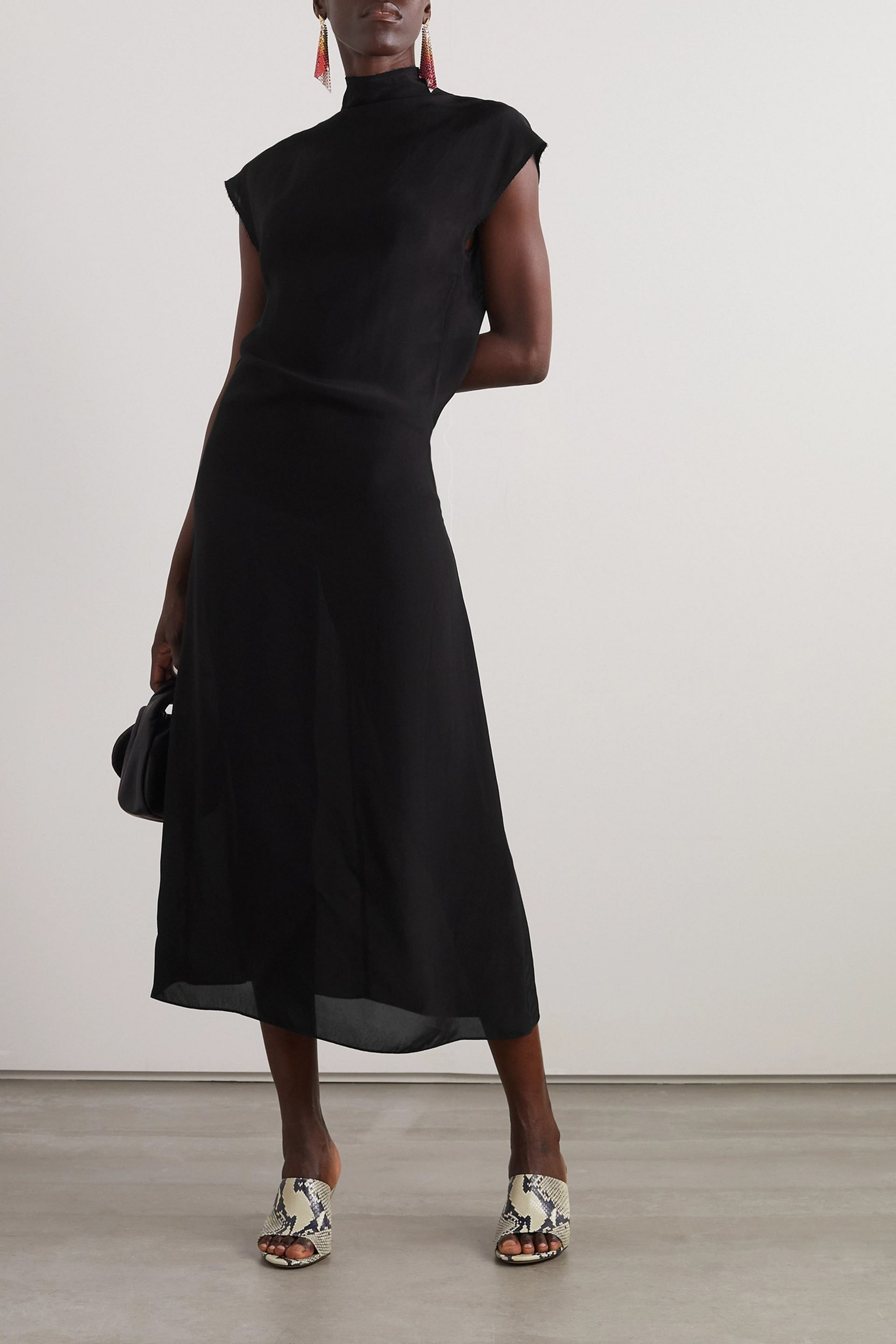 GAUCHERE Twill midi dress