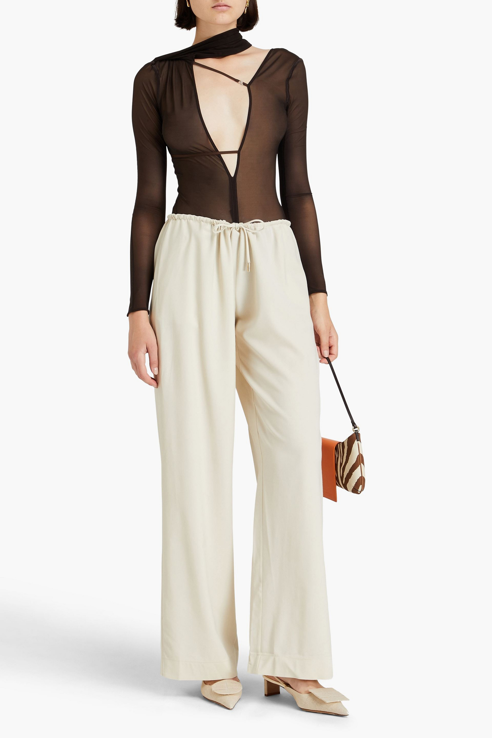 Jacquemus Abanaba stretch-mesh bodysuit