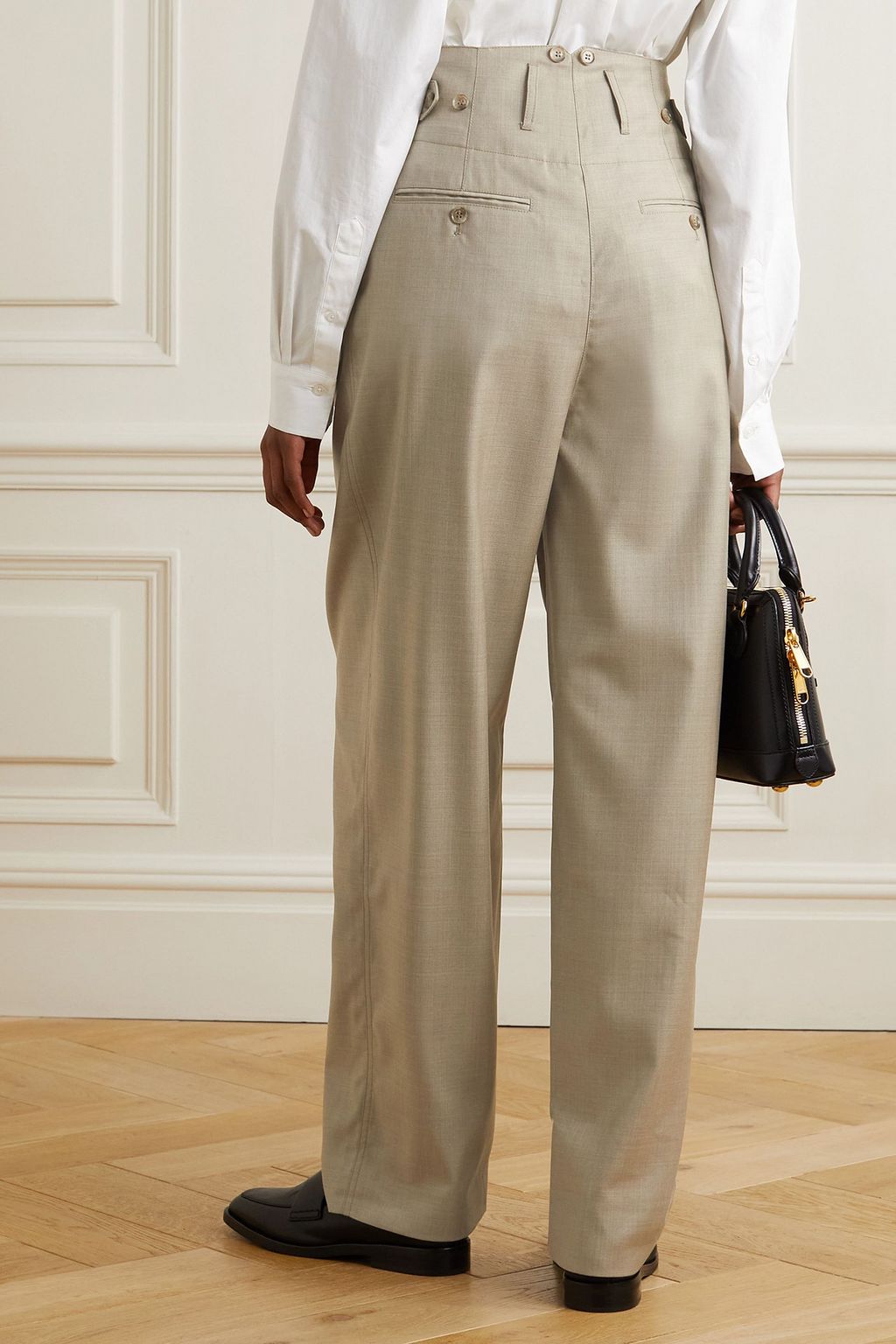 TOTEME Wool-twill straight-leg pants