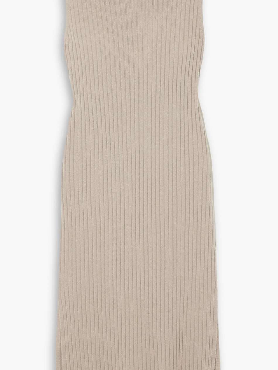 ribbed cashmere midi dress