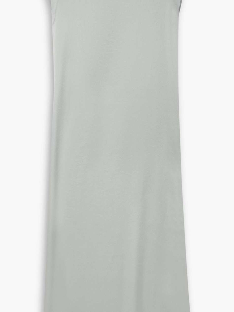 barb hammered-satin maxi dress