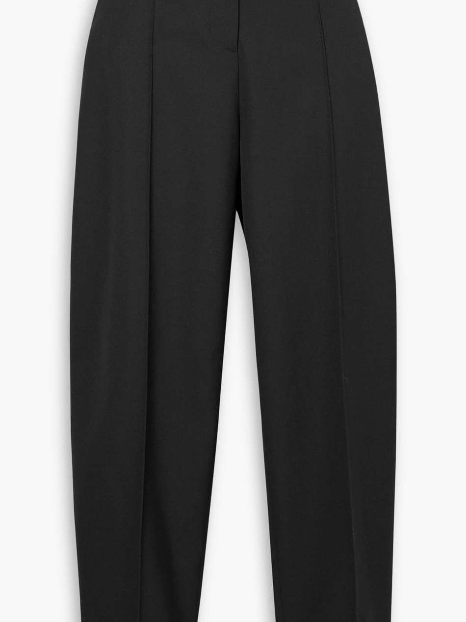 pleated woven tapered pants