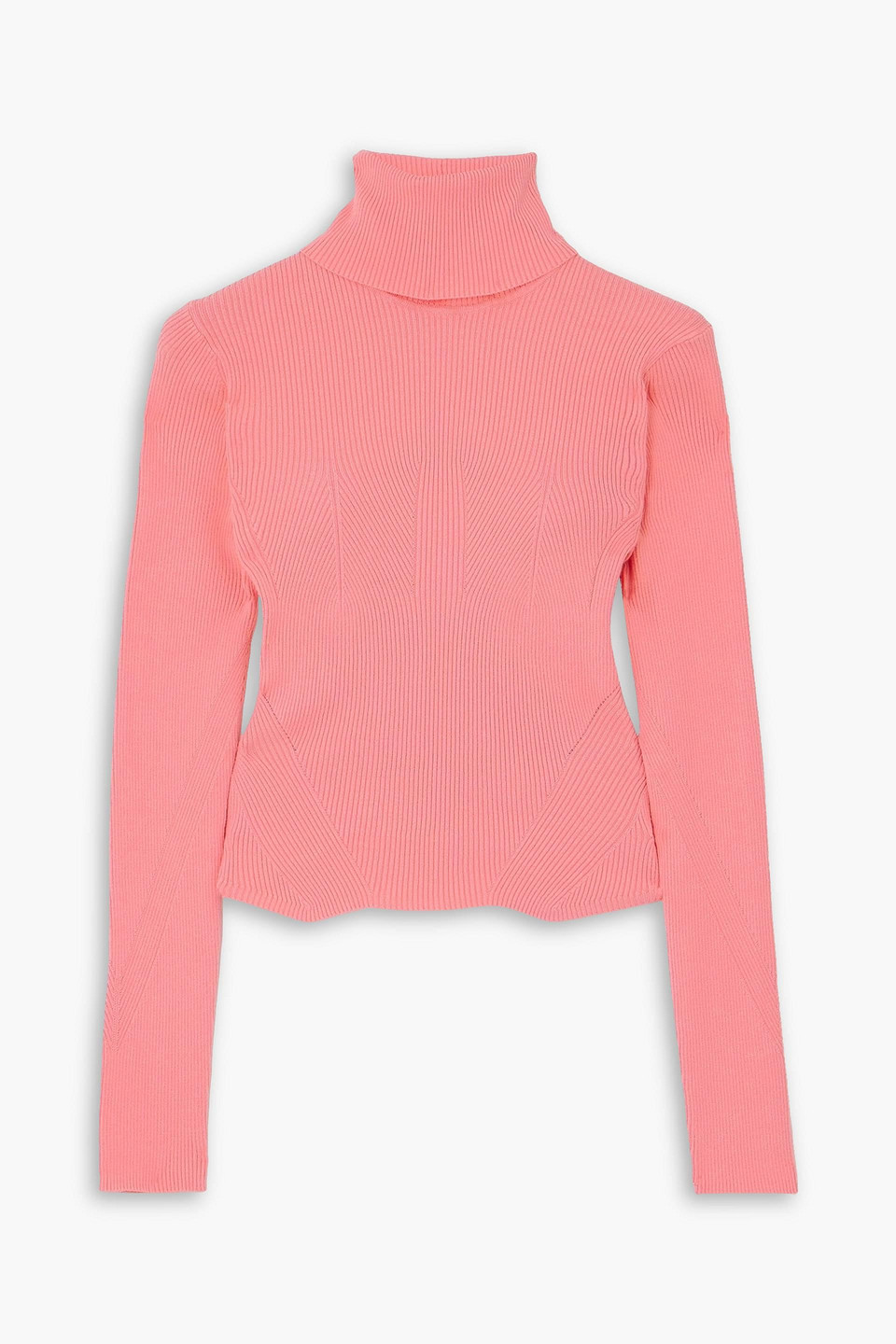 Remain Birger Christensen Olga Ribbed-knit Turtleneck Sweater In Pink