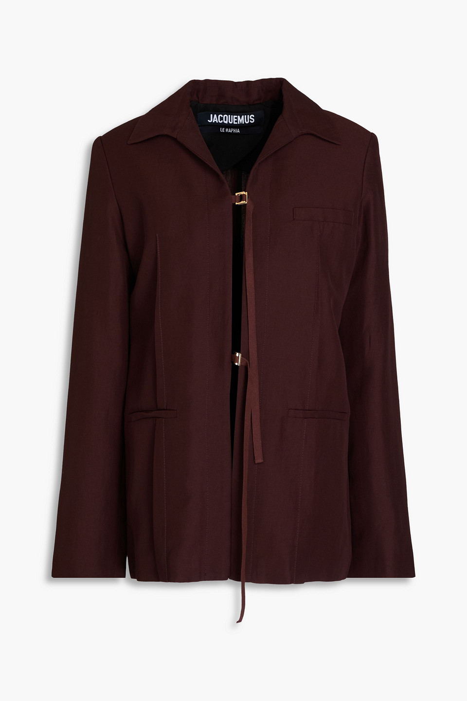 Jacquemus Amaro Twill Jacket In Chocolate