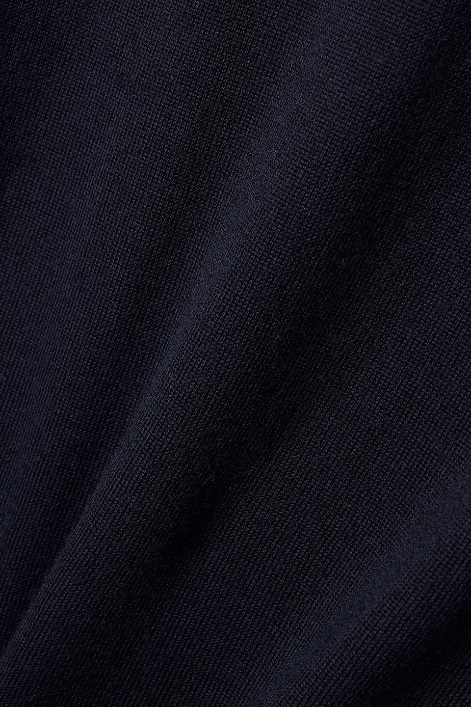 Totême Silk-trimmed Two-tone Wool Turtleneck Sweater In Navy