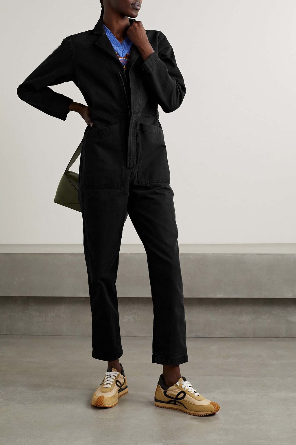 ALEX MILL Herringbone cotton jumpsuit