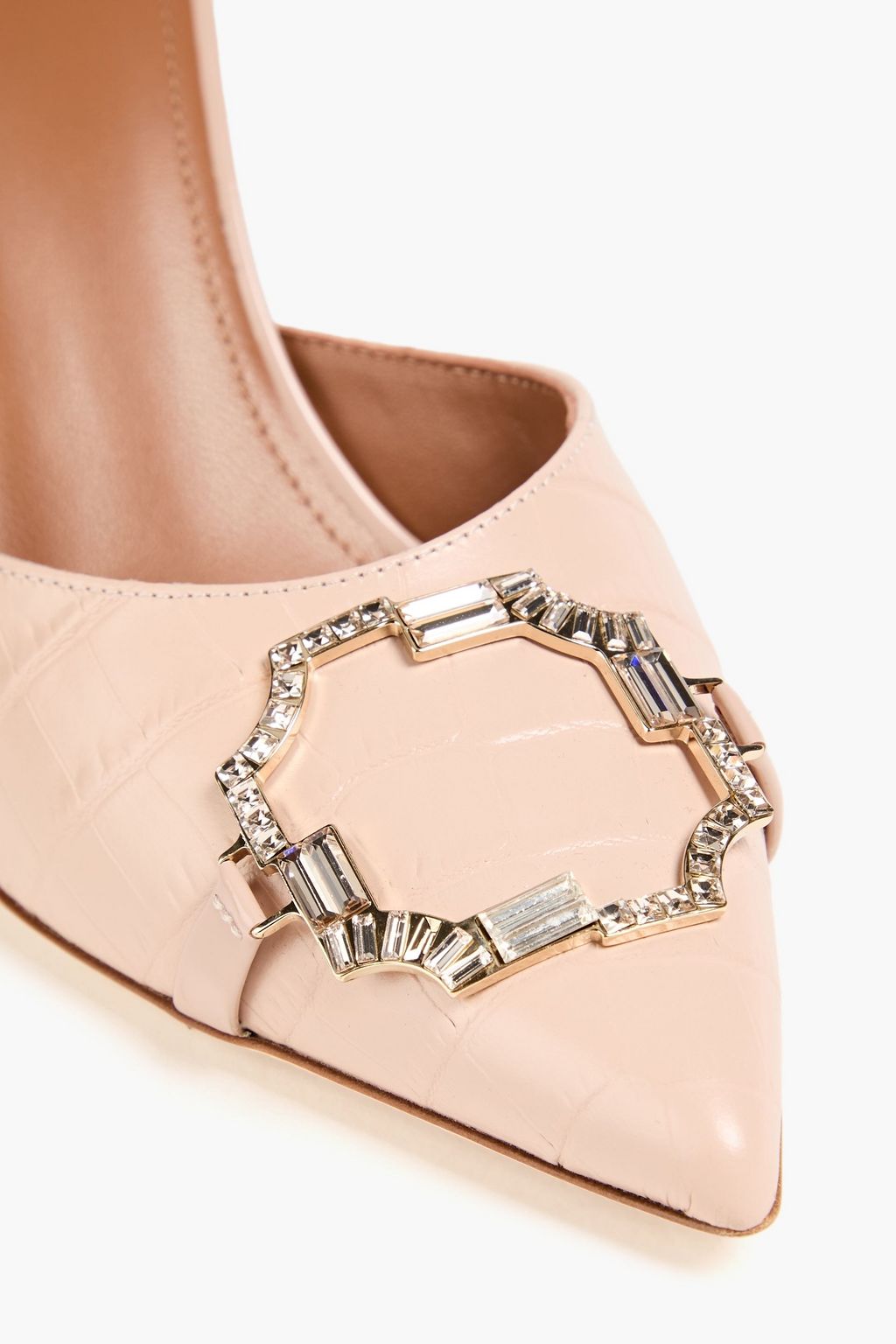 MALONE SOULIERS حذاء ميول "ميسي" من الجلد بنمط جلد التمساح مزيّن بزخارف مقاس 70