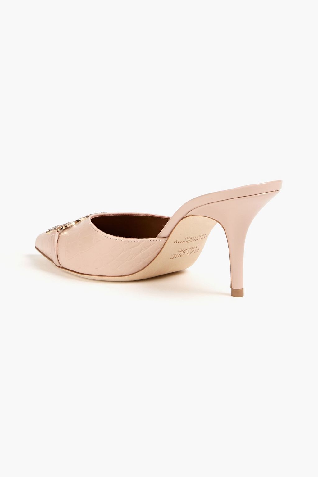 MALONE SOULIERS حذاء ميول "ميسي" من الجلد بنمط جلد التمساح مزيّن بزخارف مقاس 70