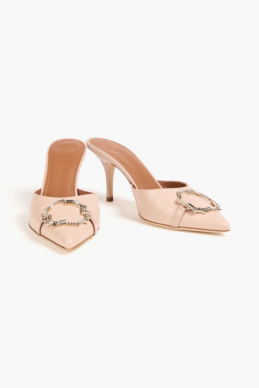 MALONE SOULIERS حذاء ميول "ميسي" من الجلد بنمط جلد التمساح مزيّن بزخارف مقاس 70