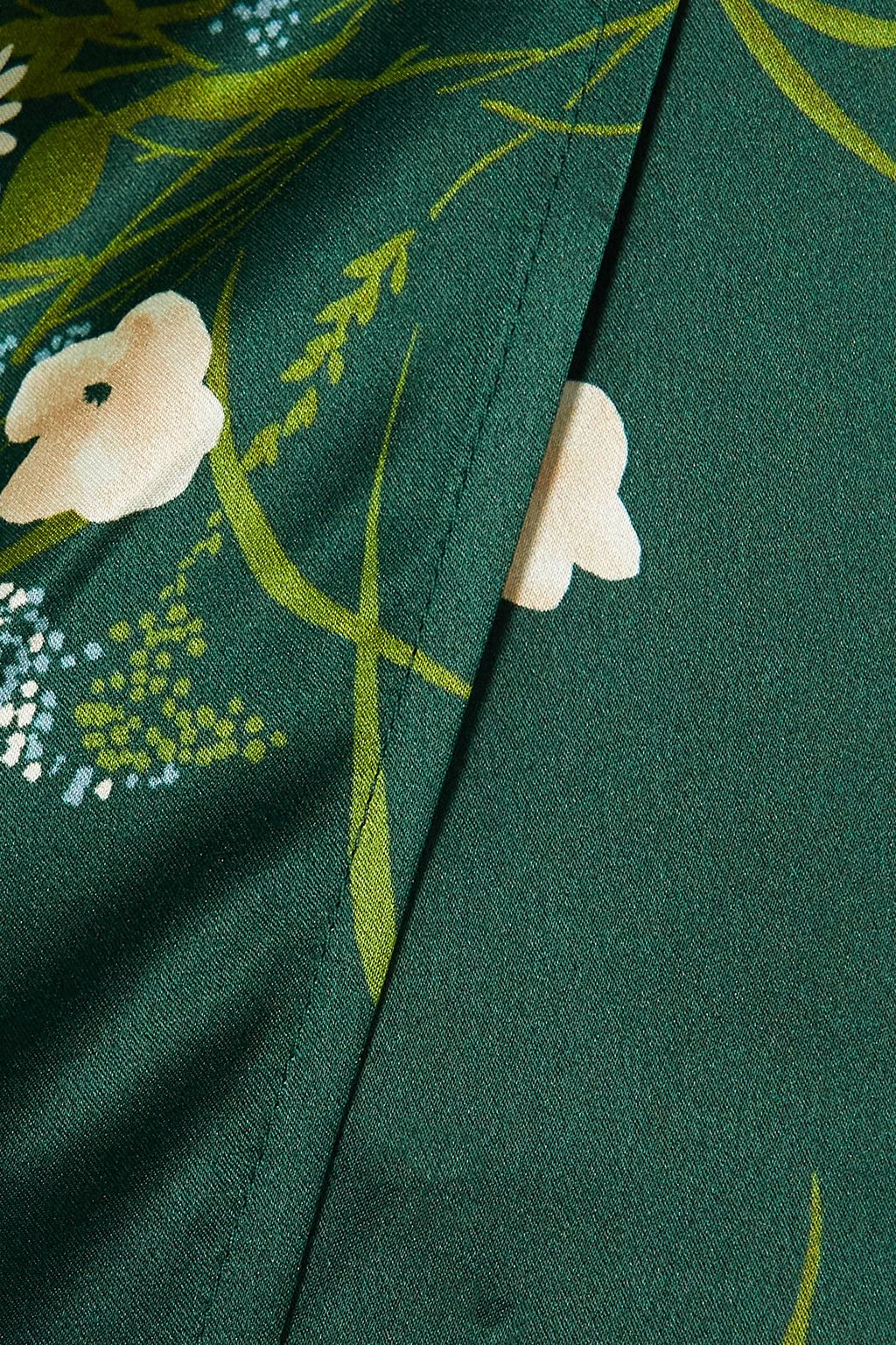 REFORMATION Gloriana Midikleid aus Seiden-Charmeuse mit Blumenprint