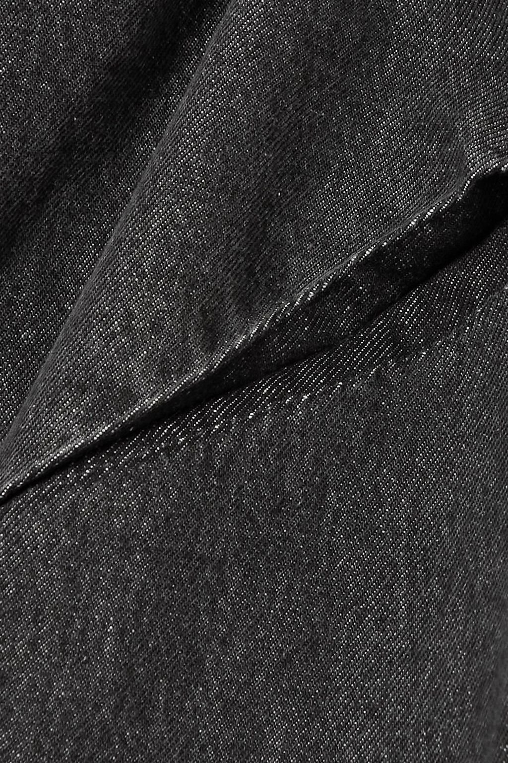 GAUCHERE Paneled denim midi skirt