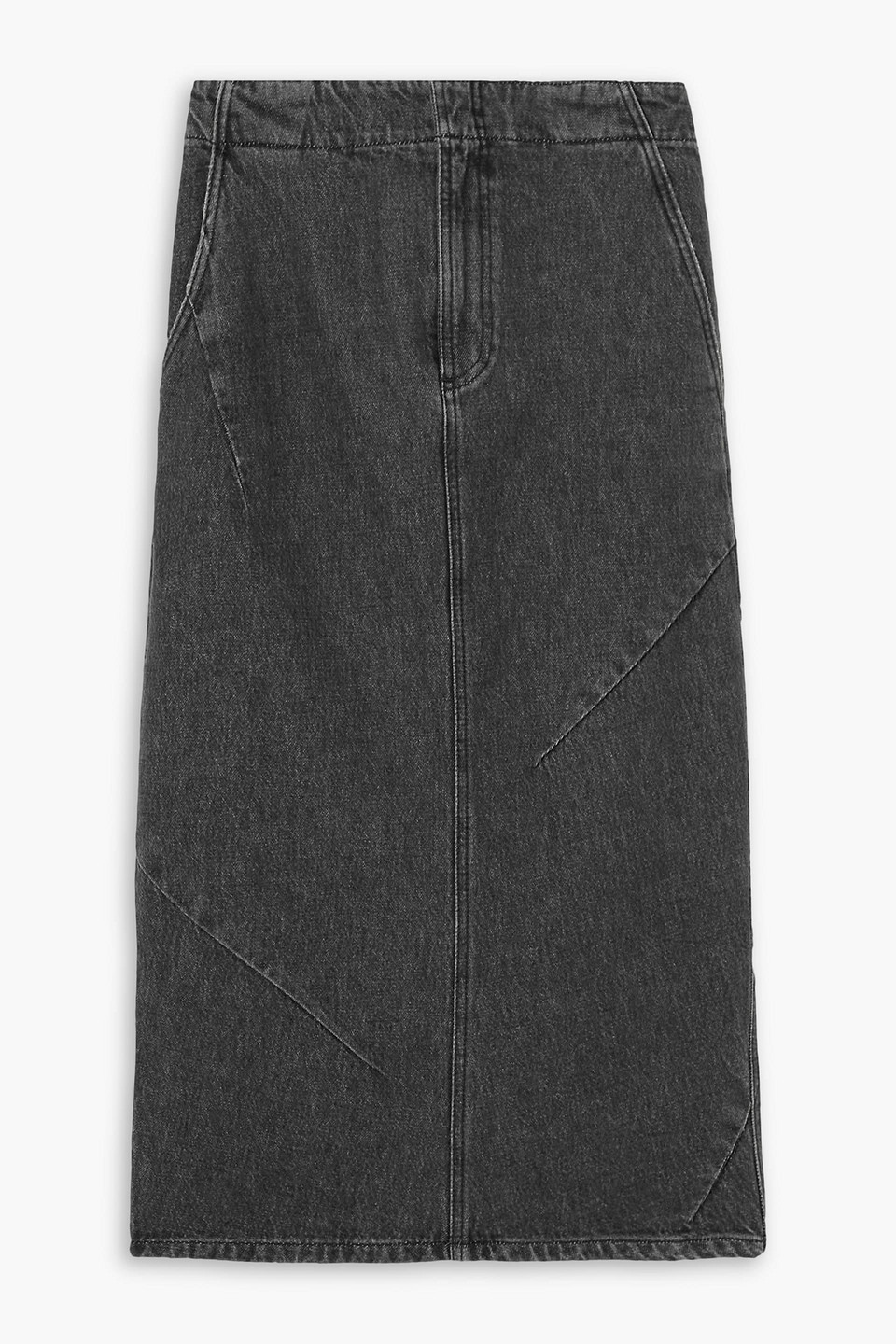 Gauchère Midi-jeansrock In Dunkelgrau