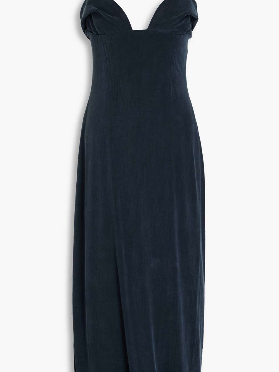 la robe praia washed cupro midi dress