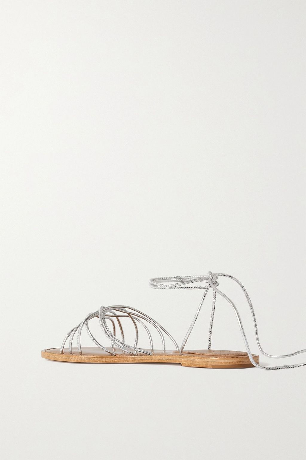 PORTE & PAIRE 메탈릭 가죽 샌들