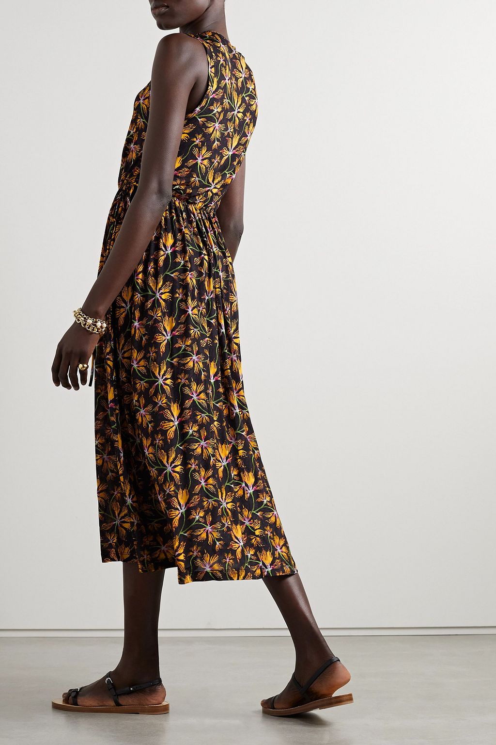 ULLA JOHNSON Clea floral-print stretch-jersey midi dress