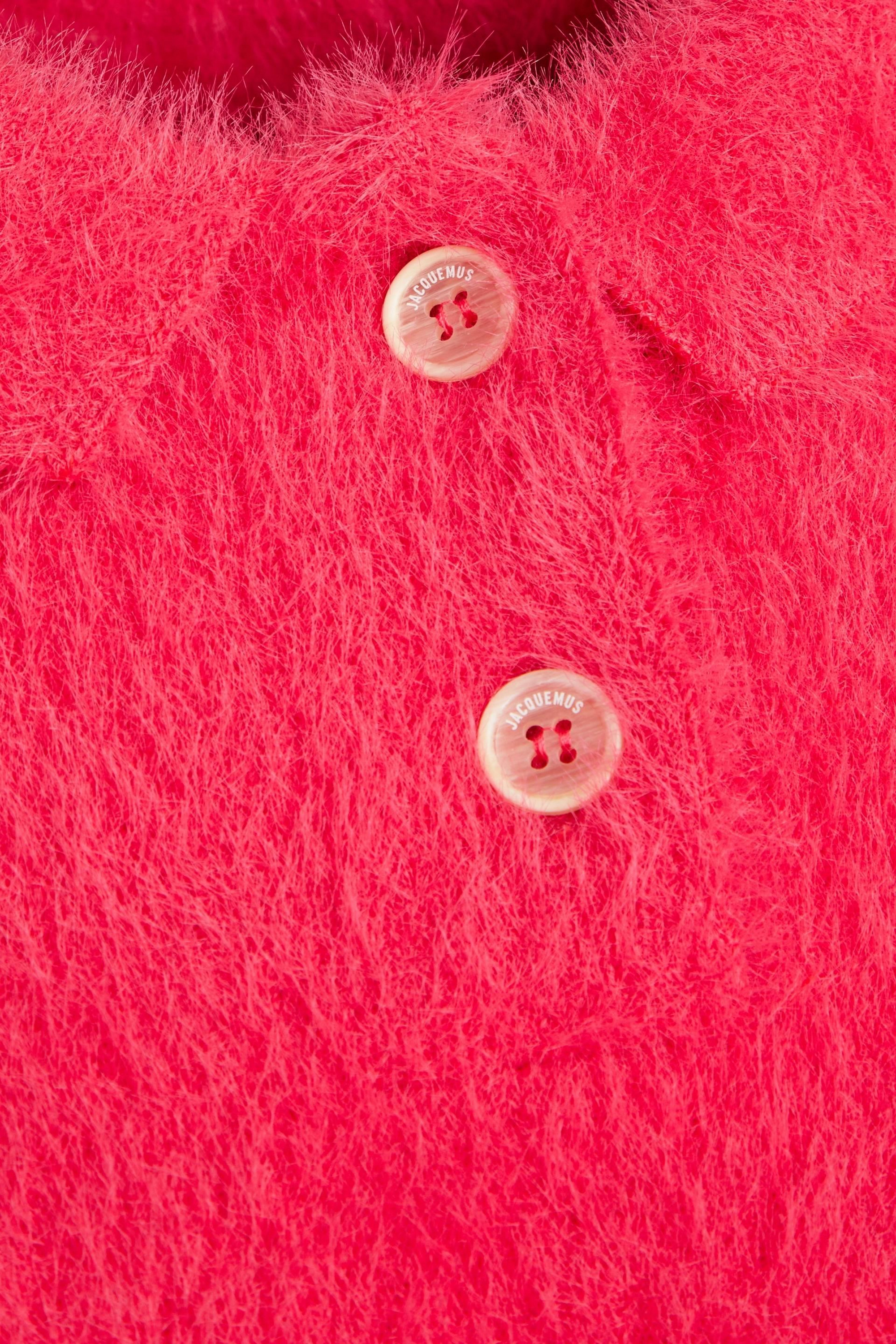 Jacquemus Neve brushed stretch-knit polo sweater