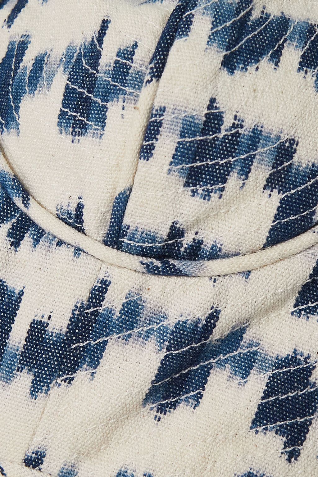 ULLA JOHNSON 카리시아 크롭 프린트 코튼 뷔스티에 탑