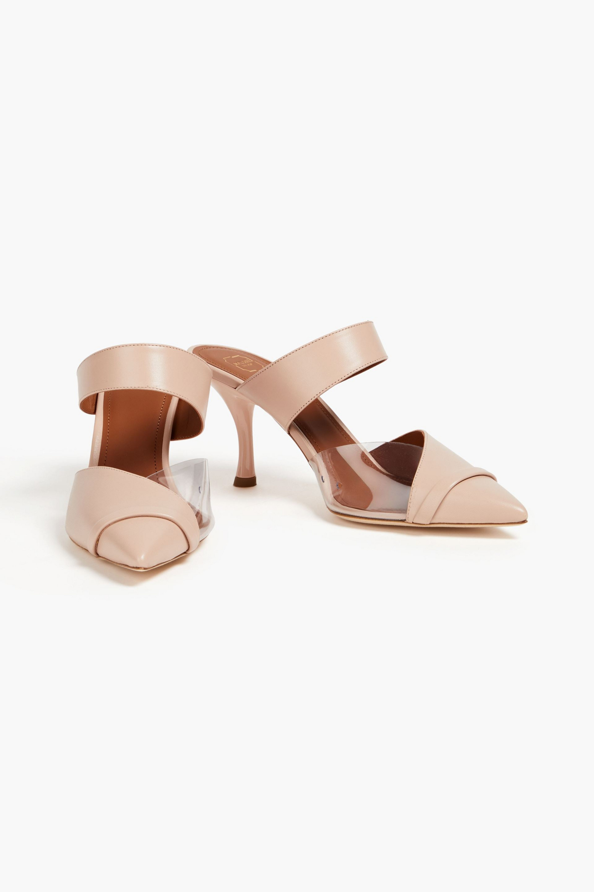 Malone Souliers Halina 70 leather and PVC mules