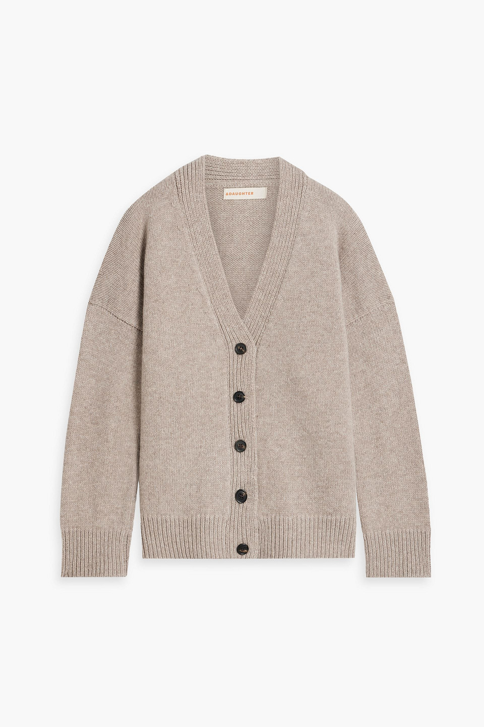 And-daughter Wool Cardigan In Mushroom