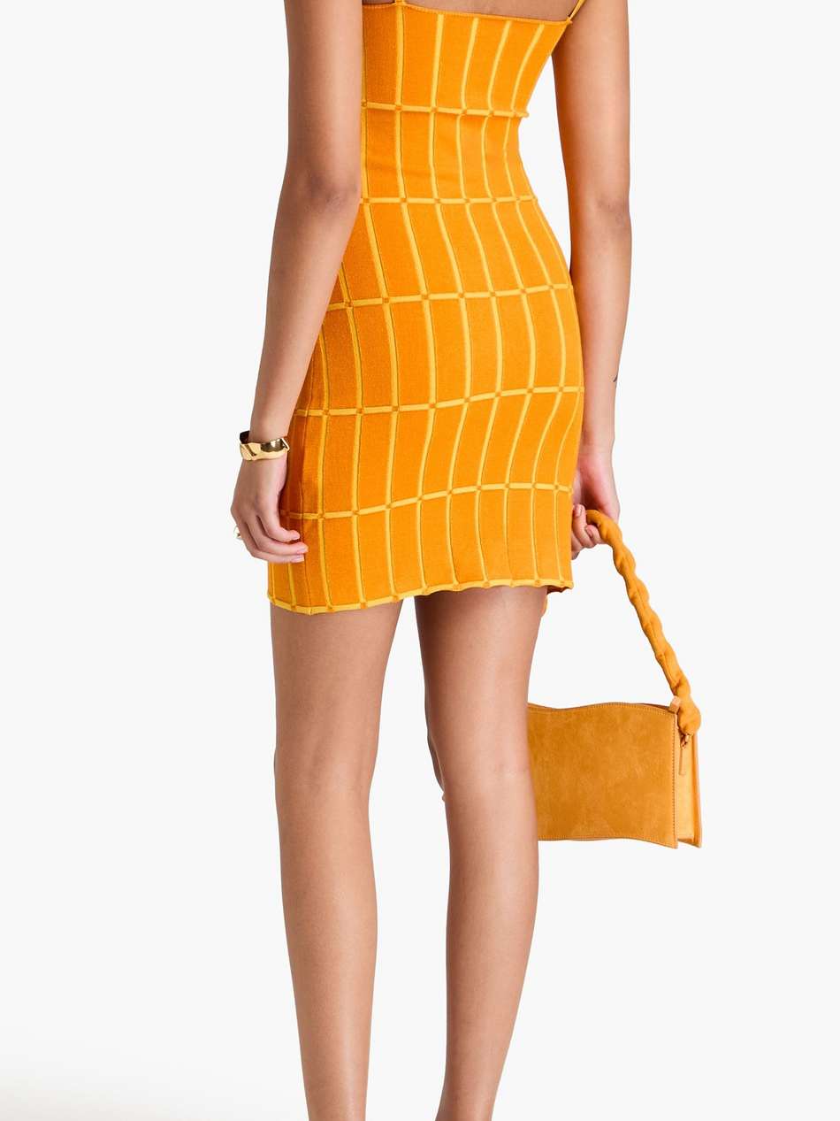 malha jacquard-knit mini dress