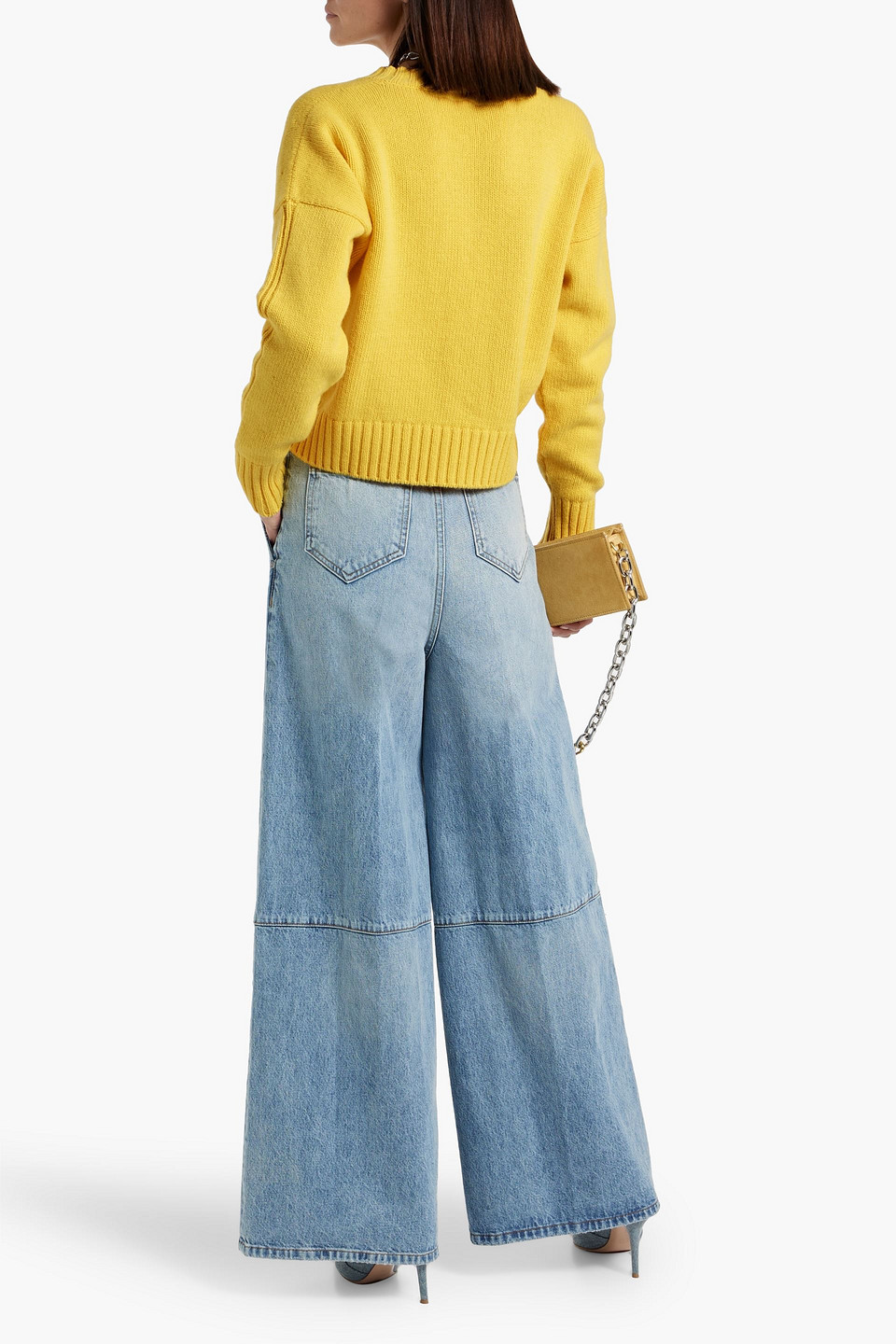 Shop And-daughter Wool Sweater In Yellow