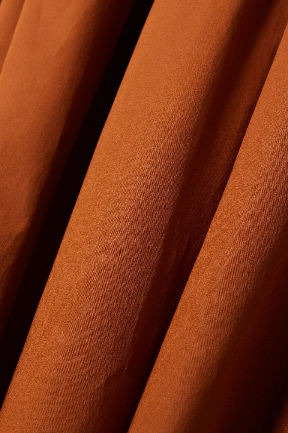 Co Gathered Tton-poplin Maxi Skirt In Light Brown