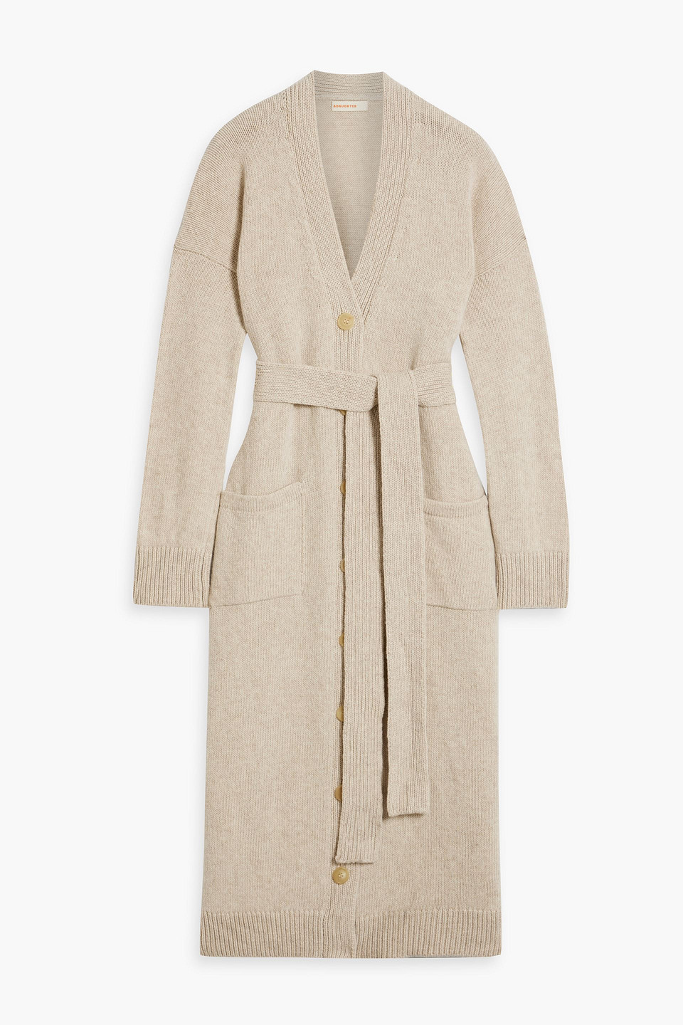 And-daughter Wool Cardigan In Beige