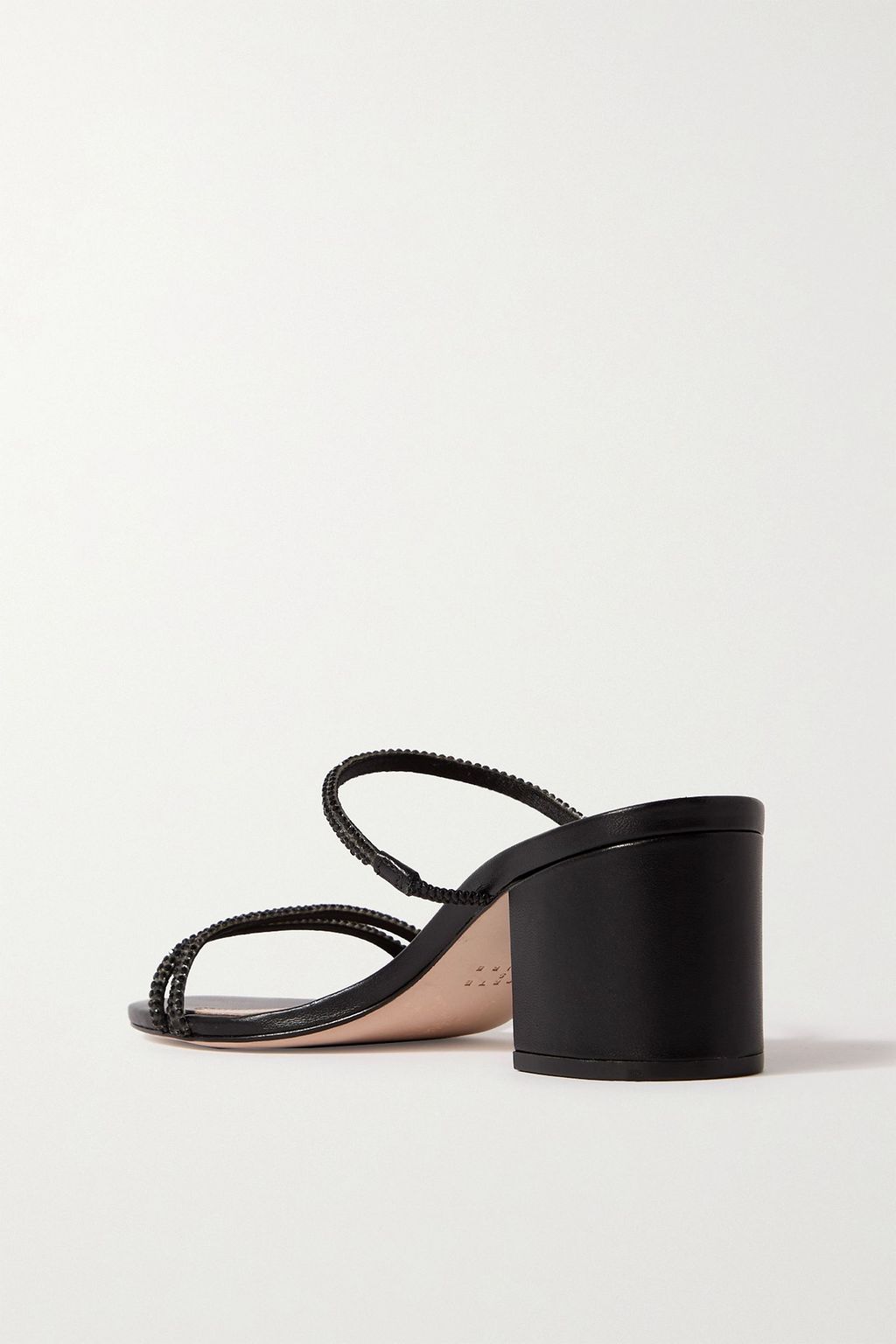 PORTE & PAIRE Crystal-embellished leather sandals