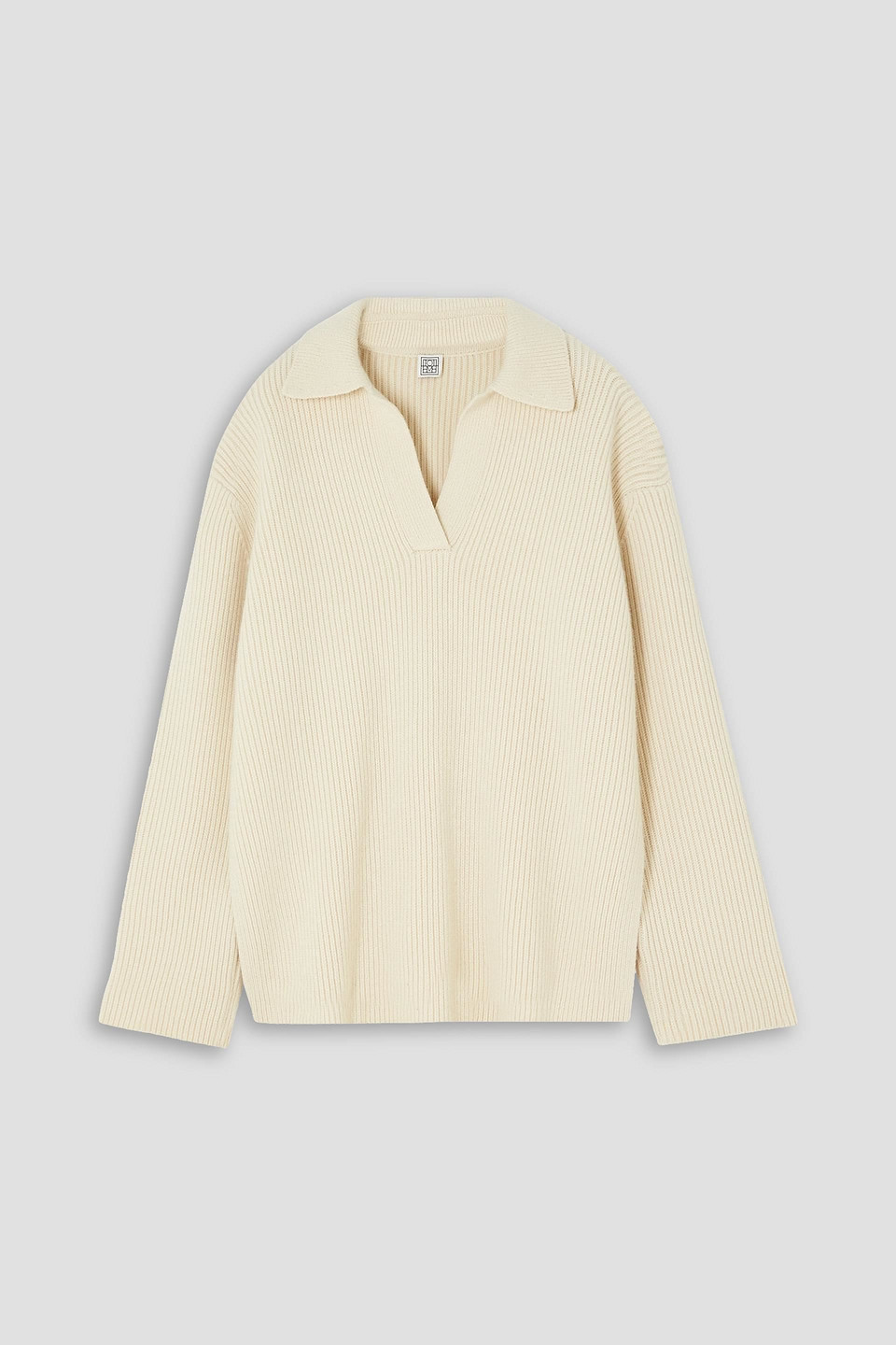 Totême Oversized Ribbed Wool And Cashmere-blend Jumper In Ecru