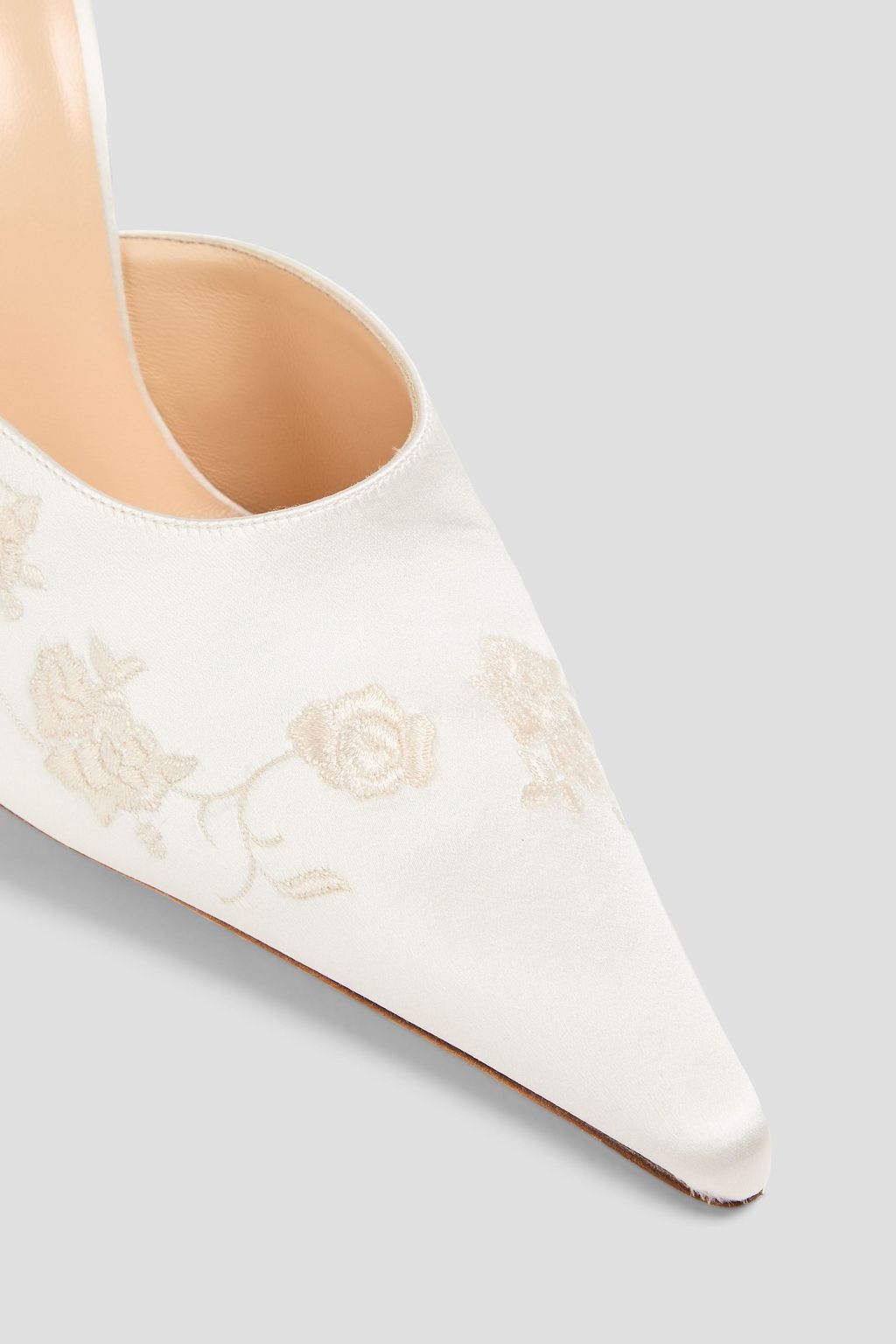 MAGDA BUTRYM Embroidered satin mules