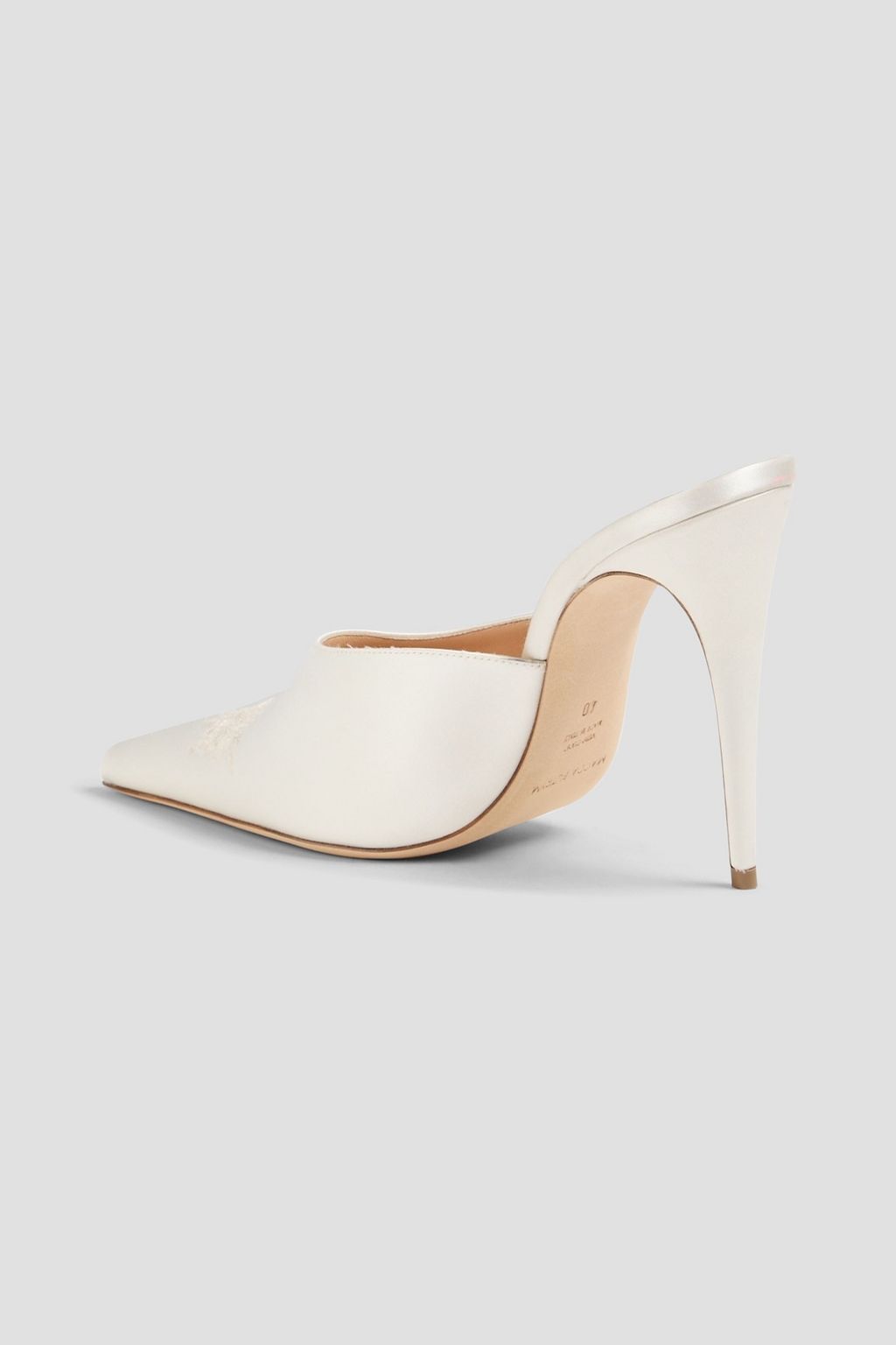 MAGDA BUTRYM Embroidered satin mules