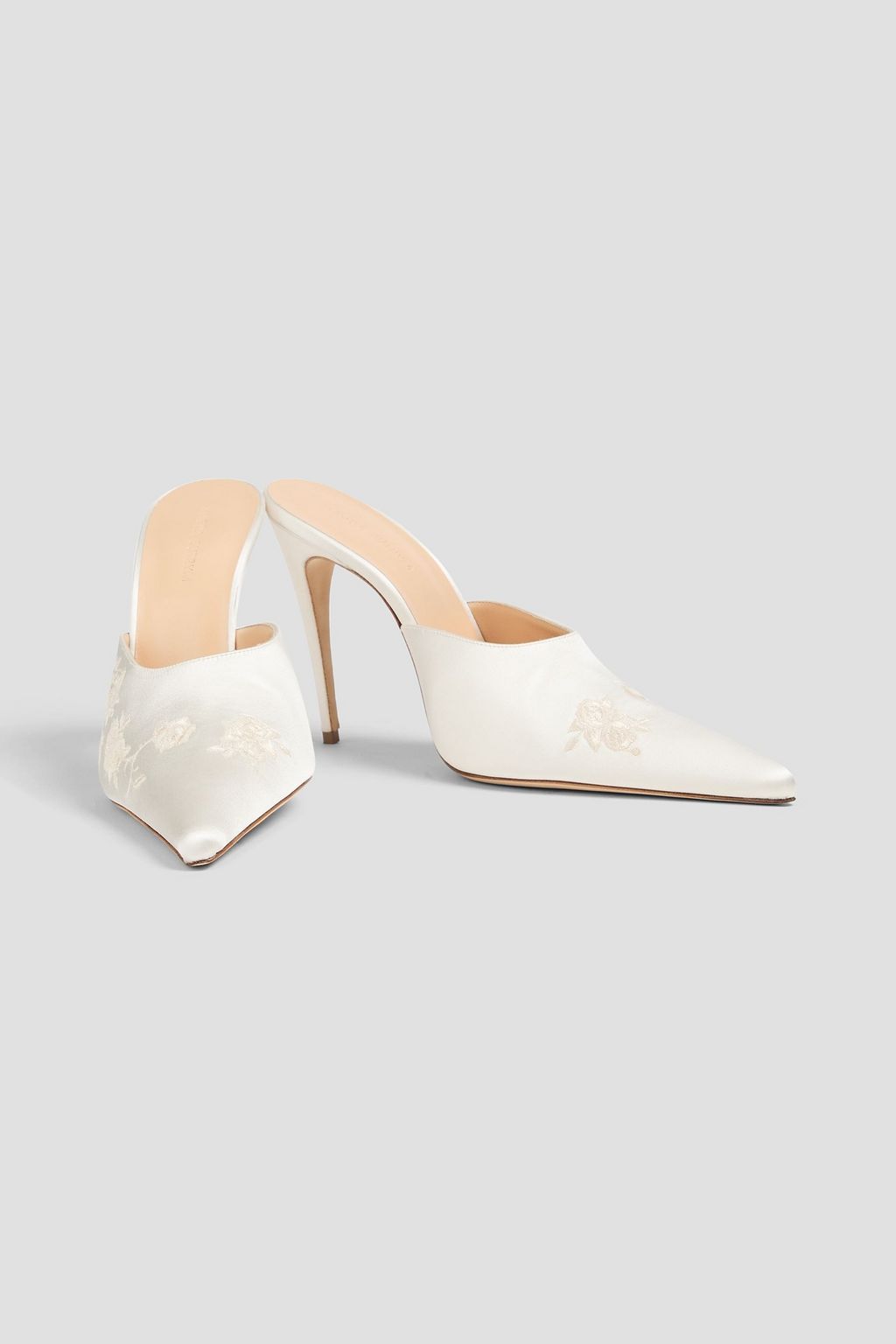 MAGDA BUTRYM Embroidered satin mules