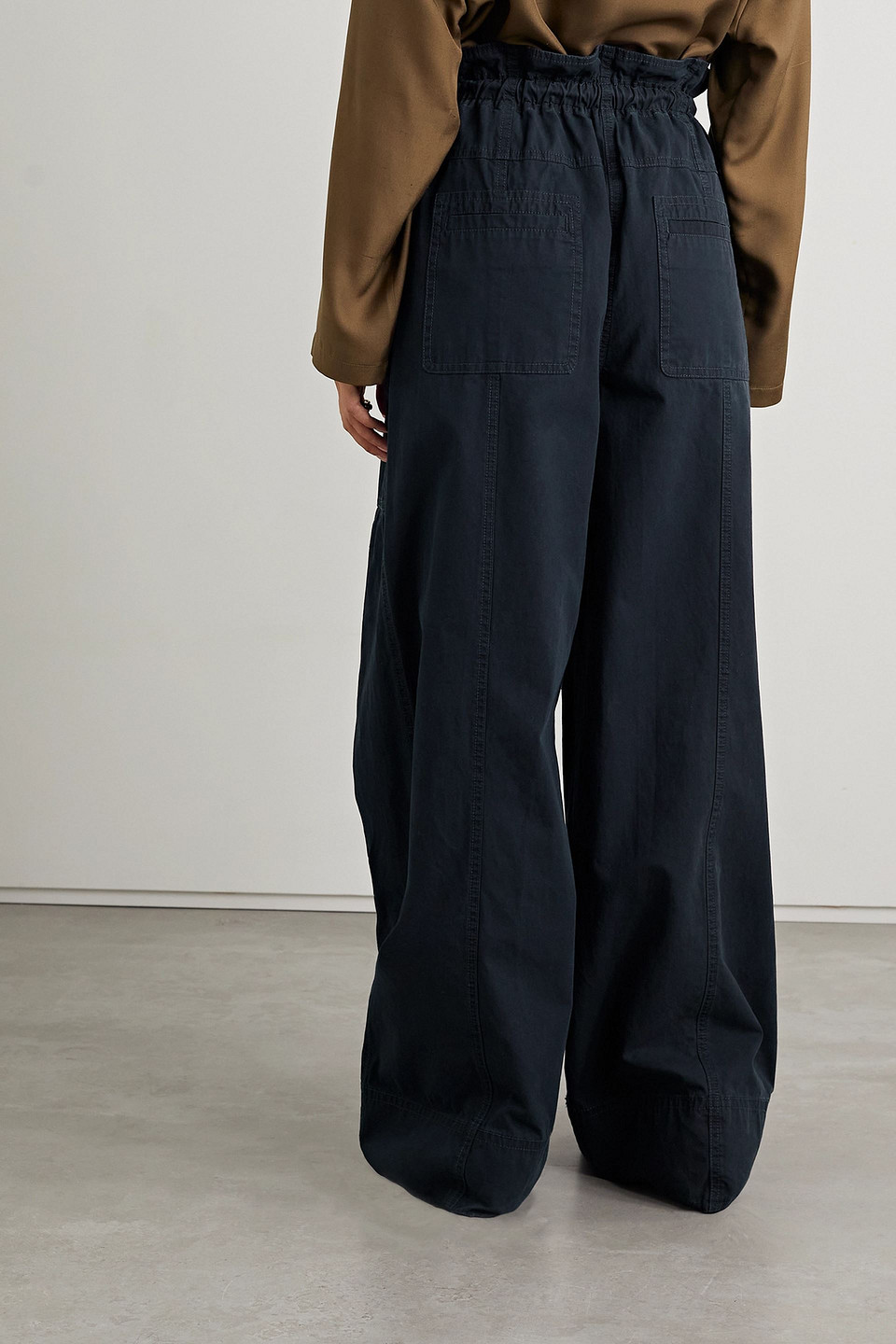 ULLA JOHNSON MATTEA COTTON-CANVAS WIDE-LEG PANTS
