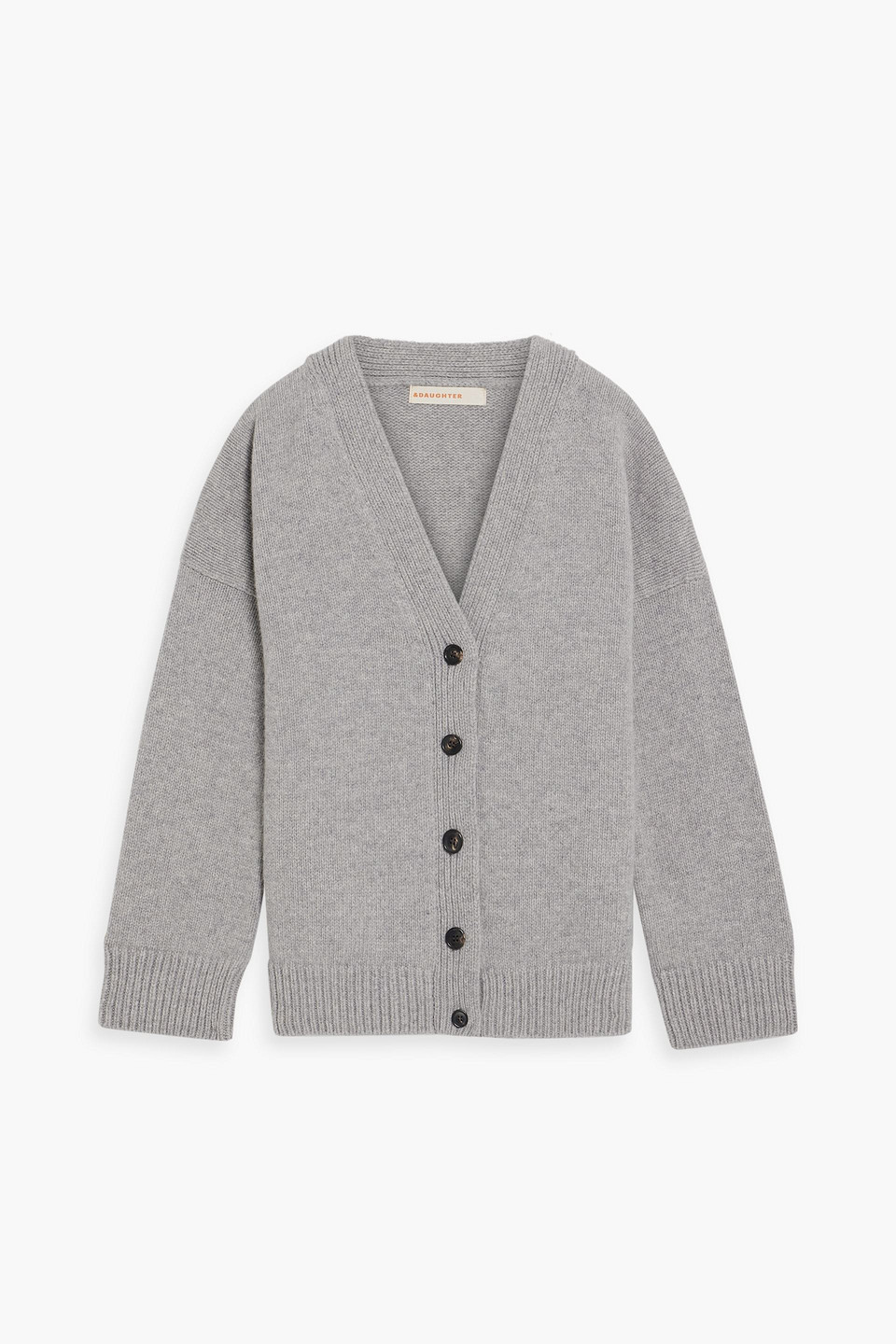 And-daughter Wool Cardigan In Light Gray