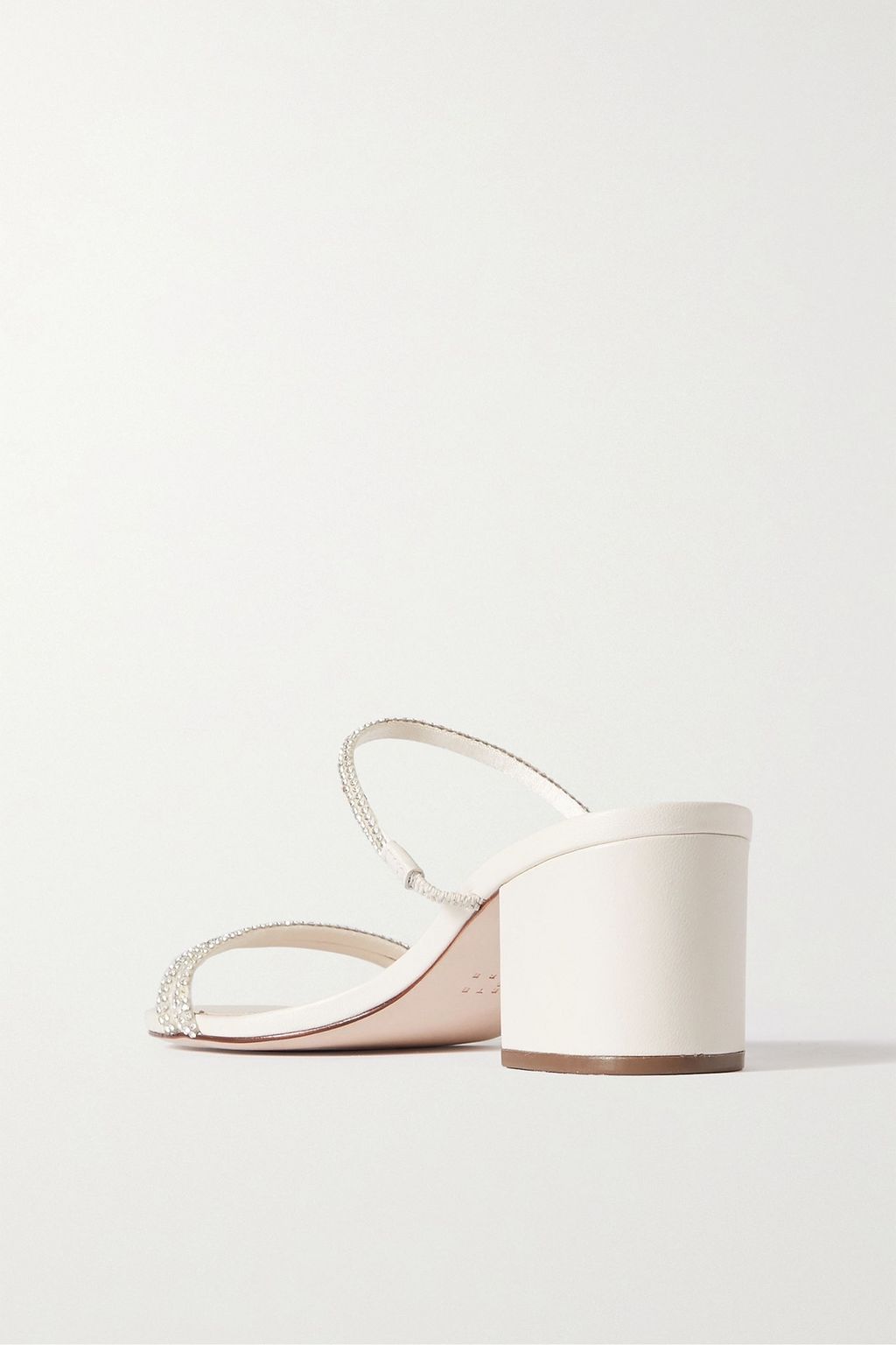 PORTE & PAIRE Crystal-embellished leather sandals