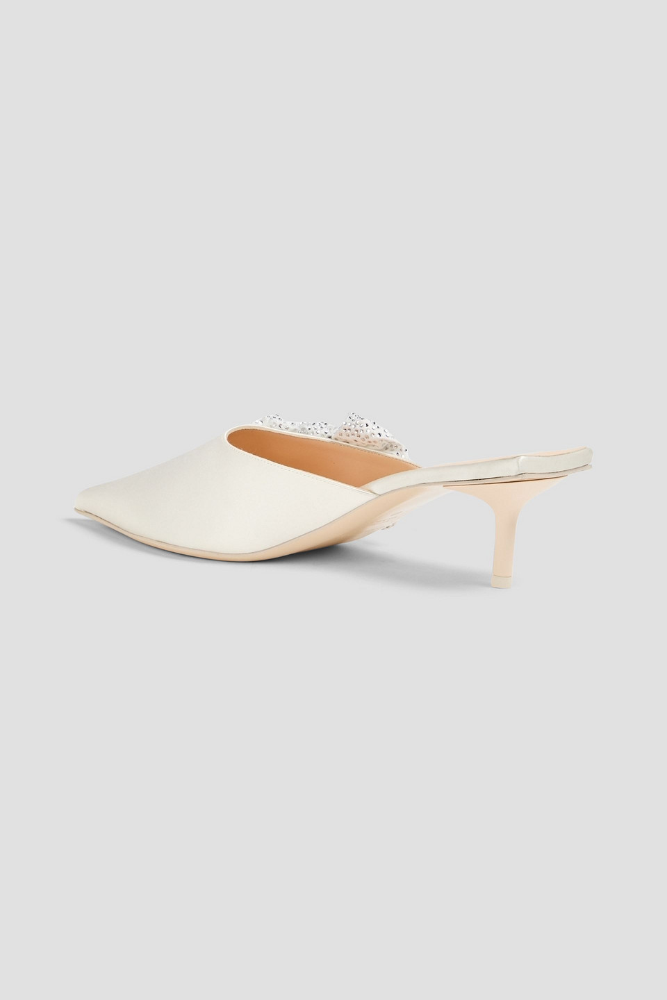  Magda Butrym - Embellished Satin Mules - White - Eu 36 