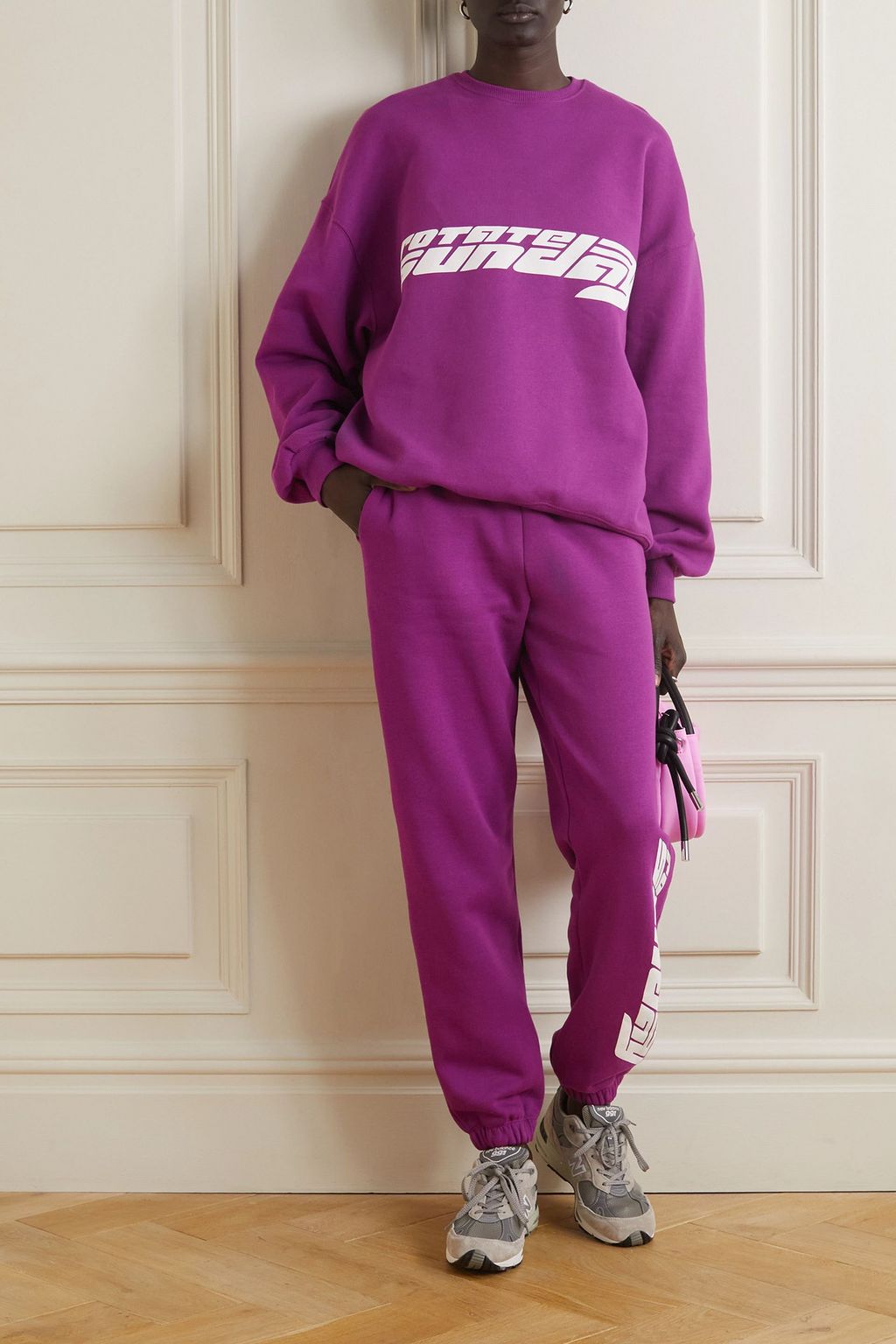 ROTATE BIRGER CHRISTENSEN Sunday printed organic cotton-jersey sweatpants