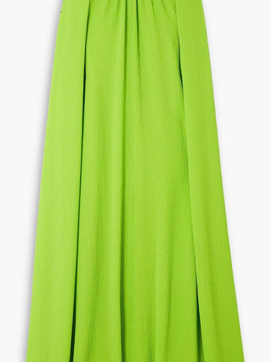 liv cape-effect seersucker gown