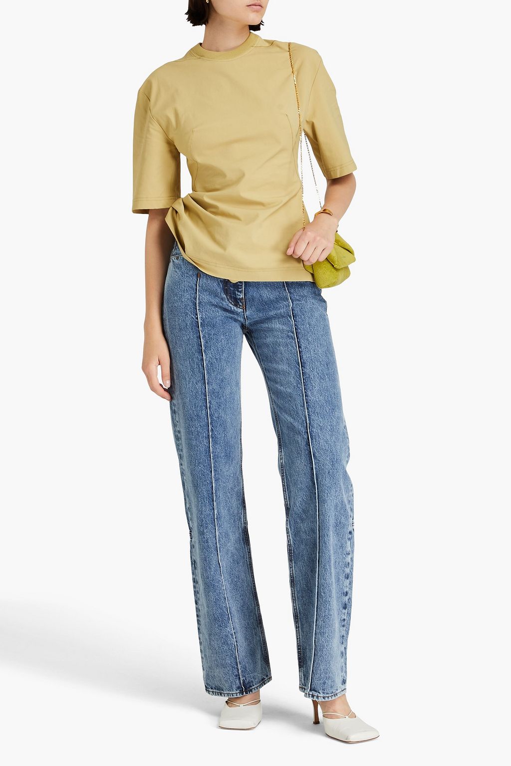 JACQUEMUS Le Haut Camisa ruched twill top