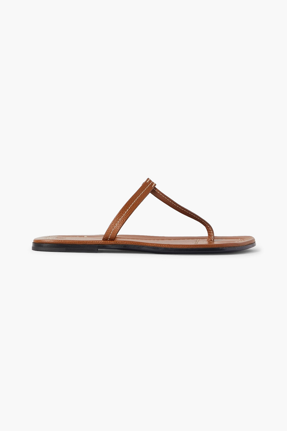 Totême Pebbled-leather Sandals In Tan